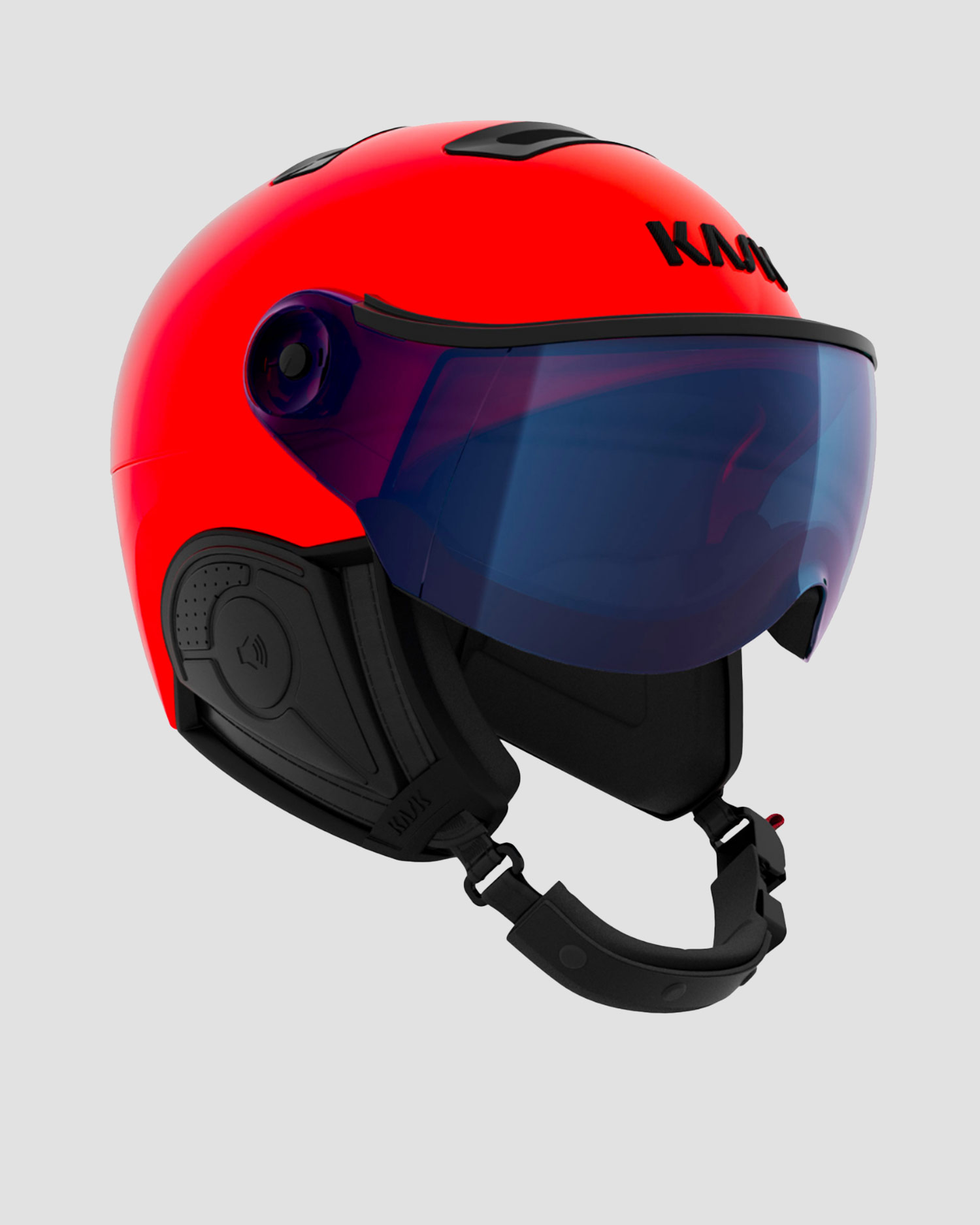 Casco da sci KASK Firefly Visor Vibes, Colore/Disegno: Czerwony