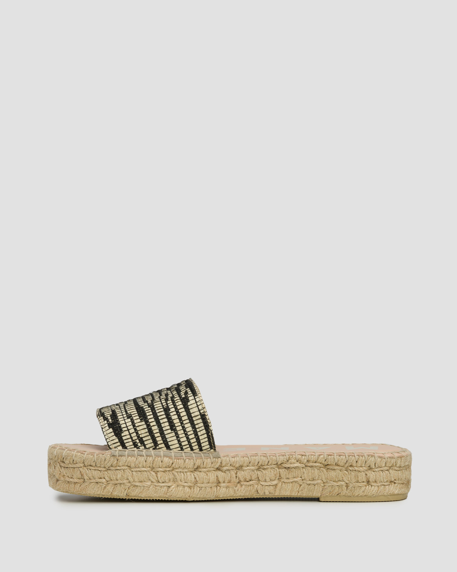 Dámske šľapky Manebi Raffia Zebra Double Sole Slides