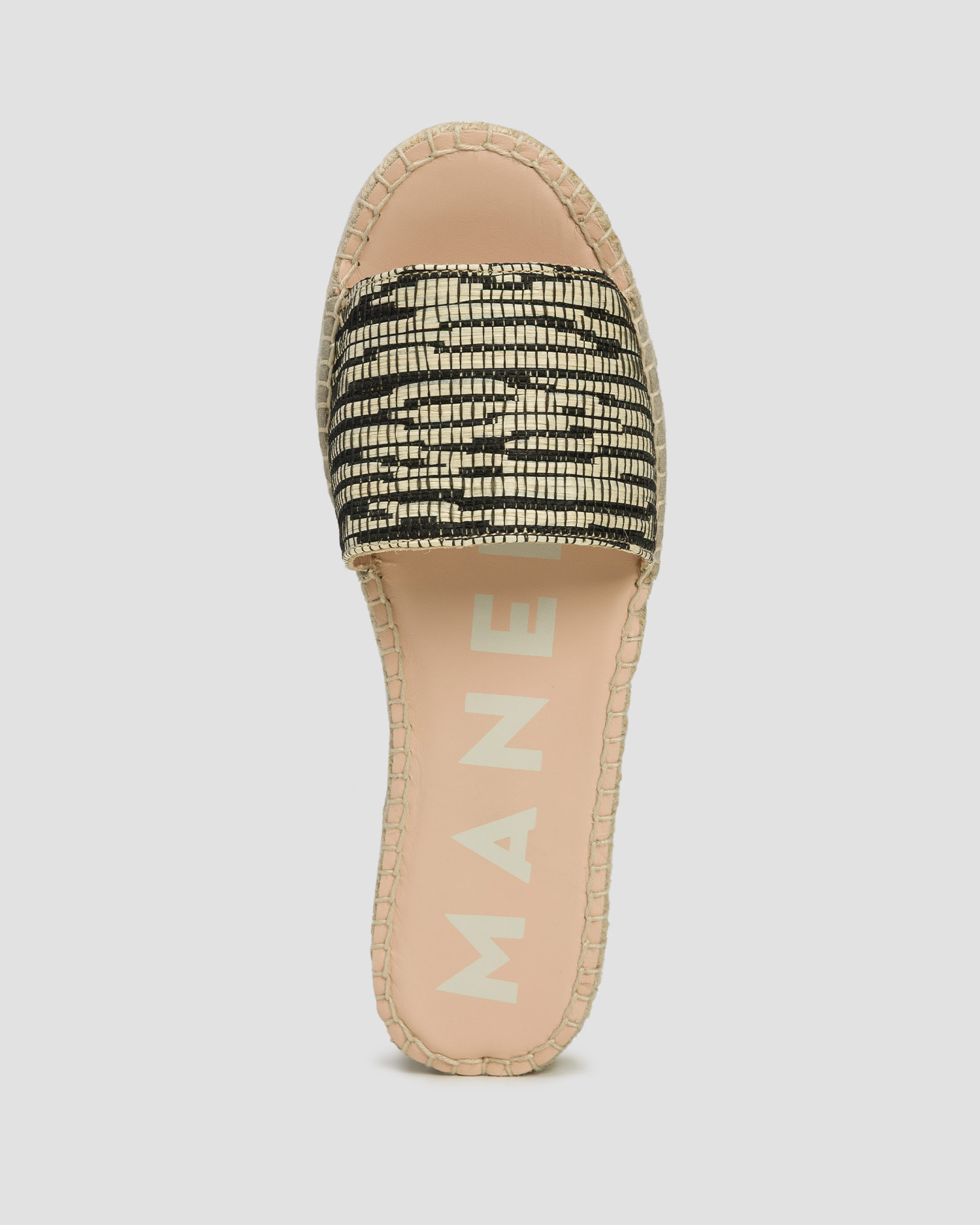 Dámske šľapky Manebi Raffia Zebra Double Sole Slides