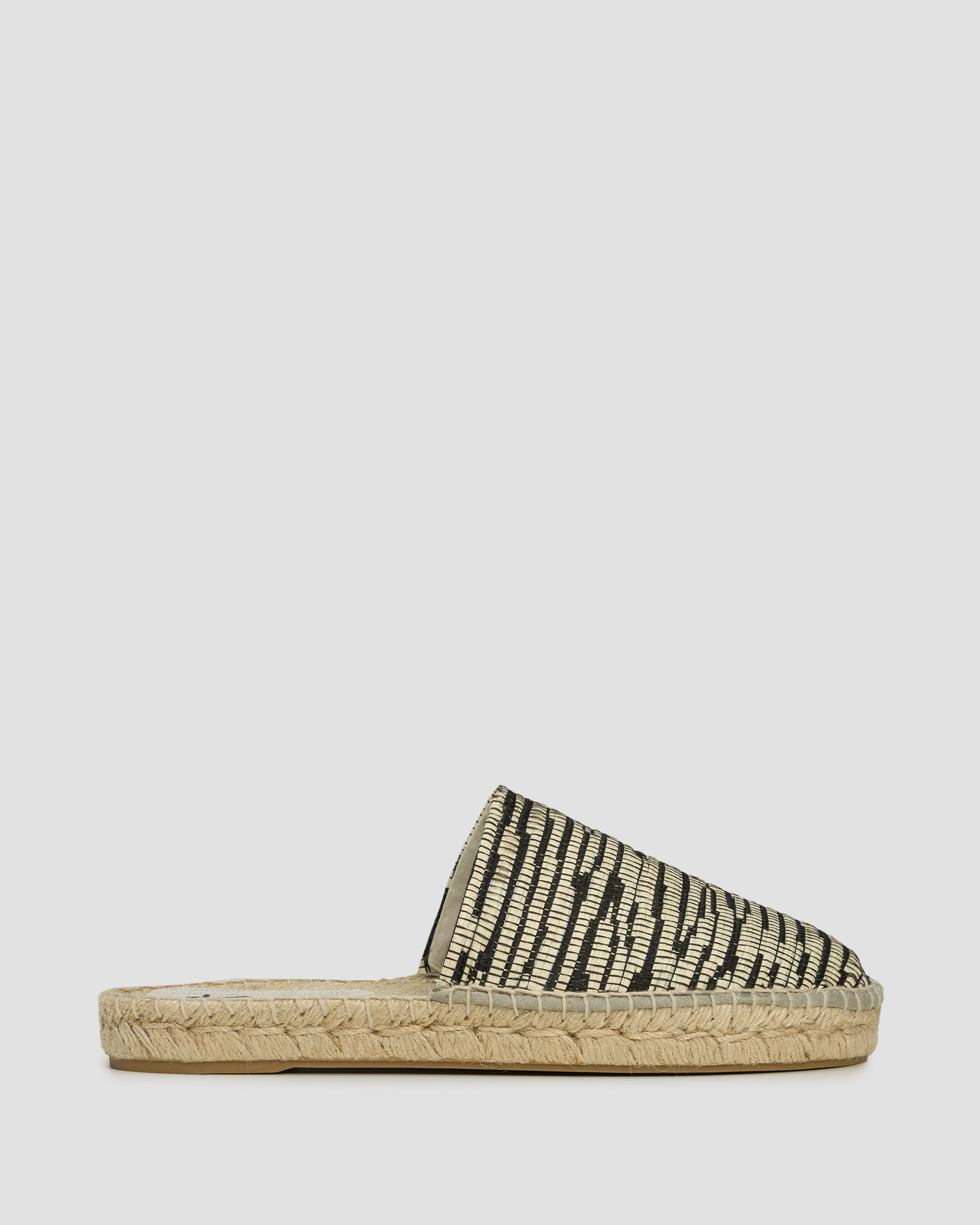 Dámske šľapky Manebi Raffia Zebra Chunky Mules