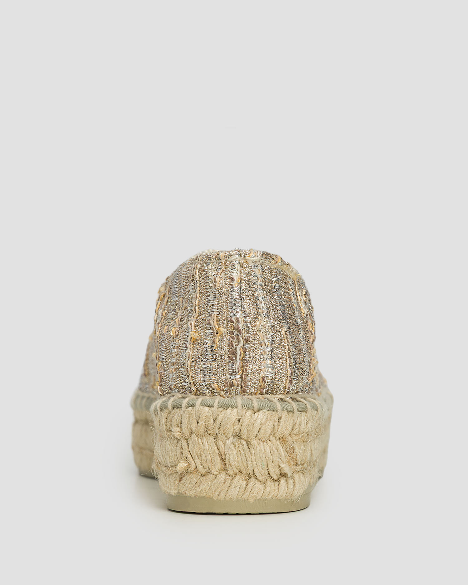 Dámske espadrilky Manebi Double Sole Lurex Cotton Blend Monaco Espadrilles zlaté