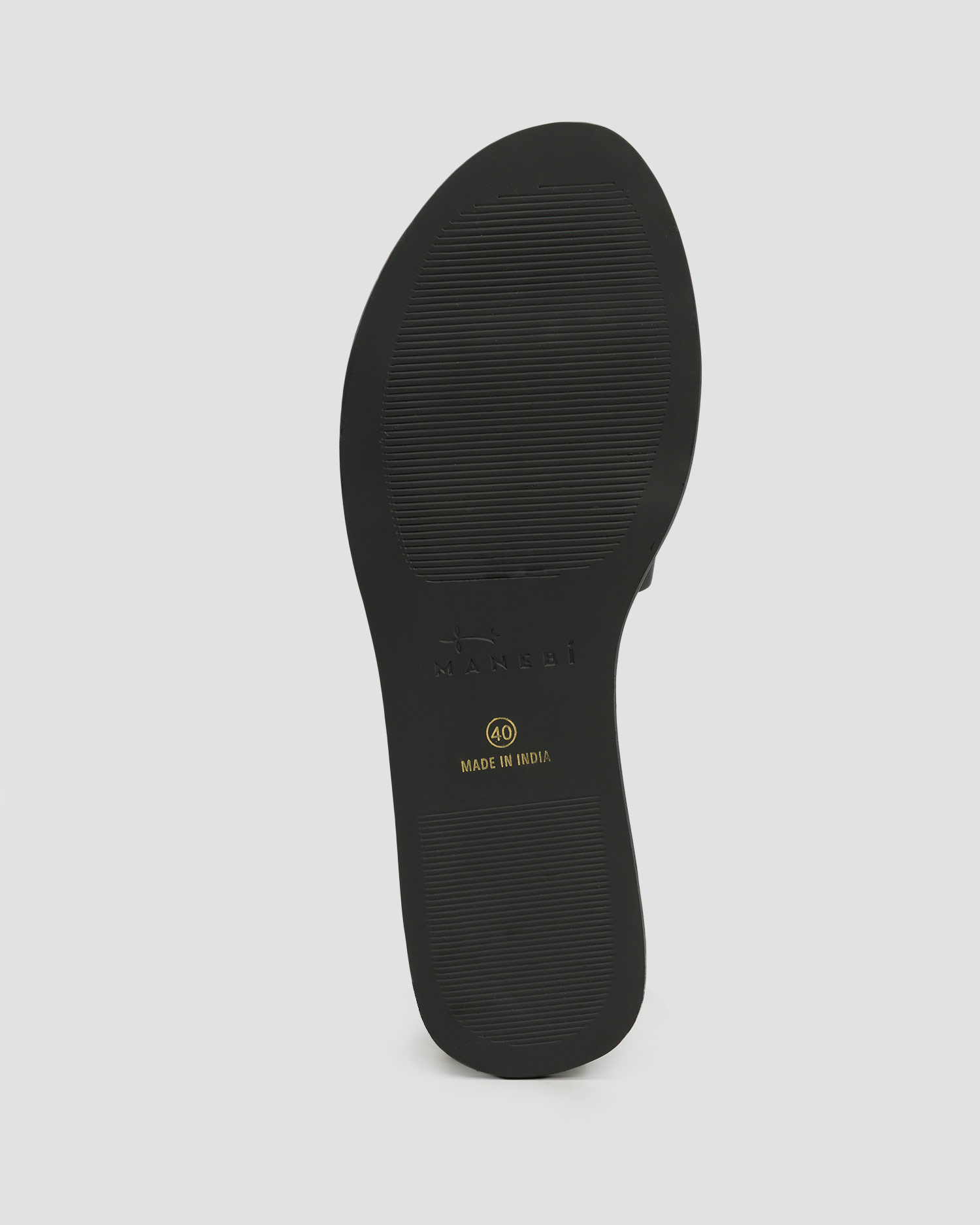 Dámske šľapky Manebi Leather Two Bands Sandals Canyon čierne