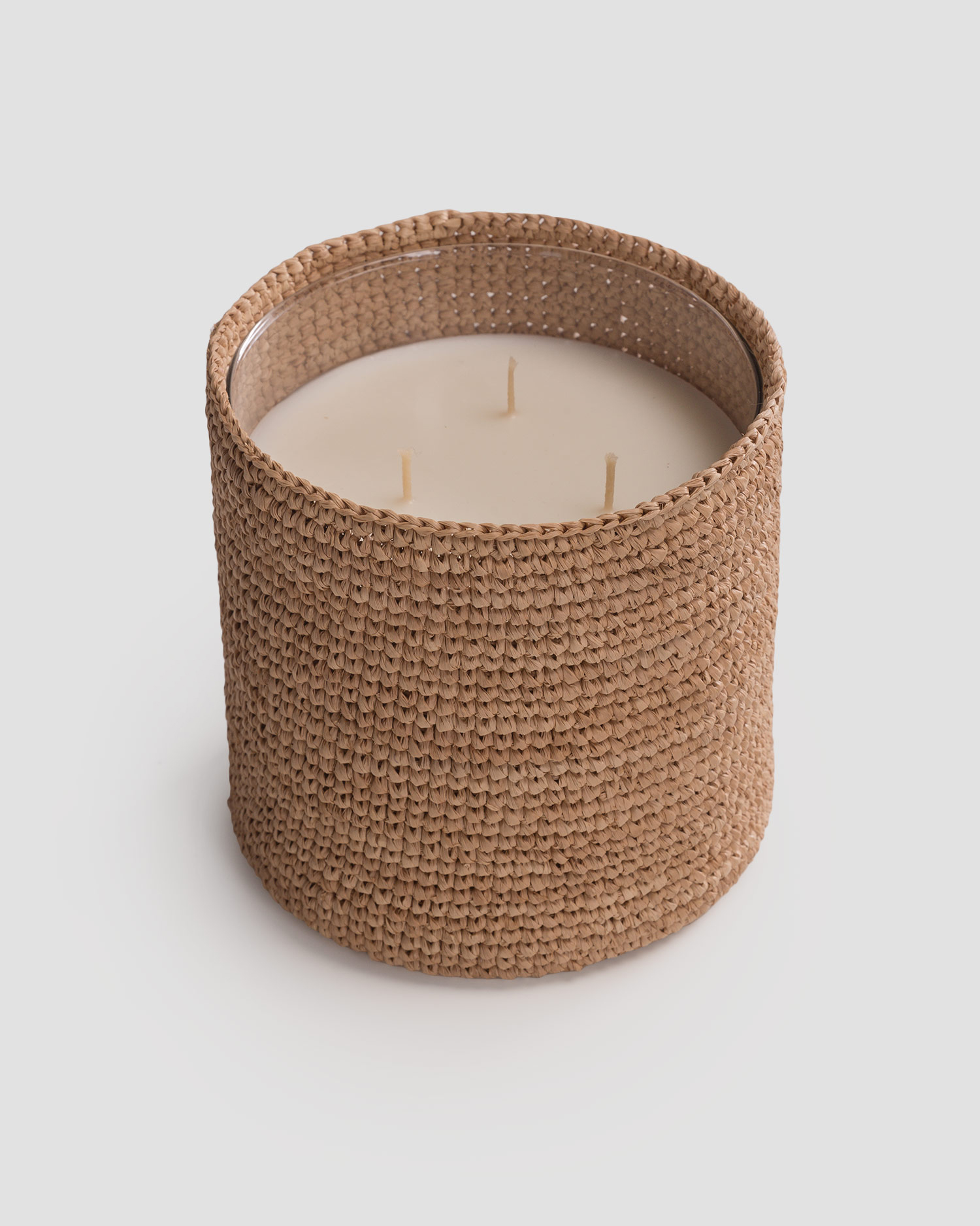 Bougie parfumée dans un panier Manebi Mediterranean