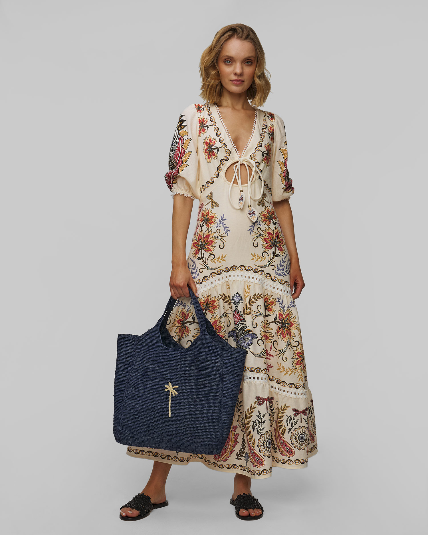 Košík Manebi Maxi Tote tmavomodrý