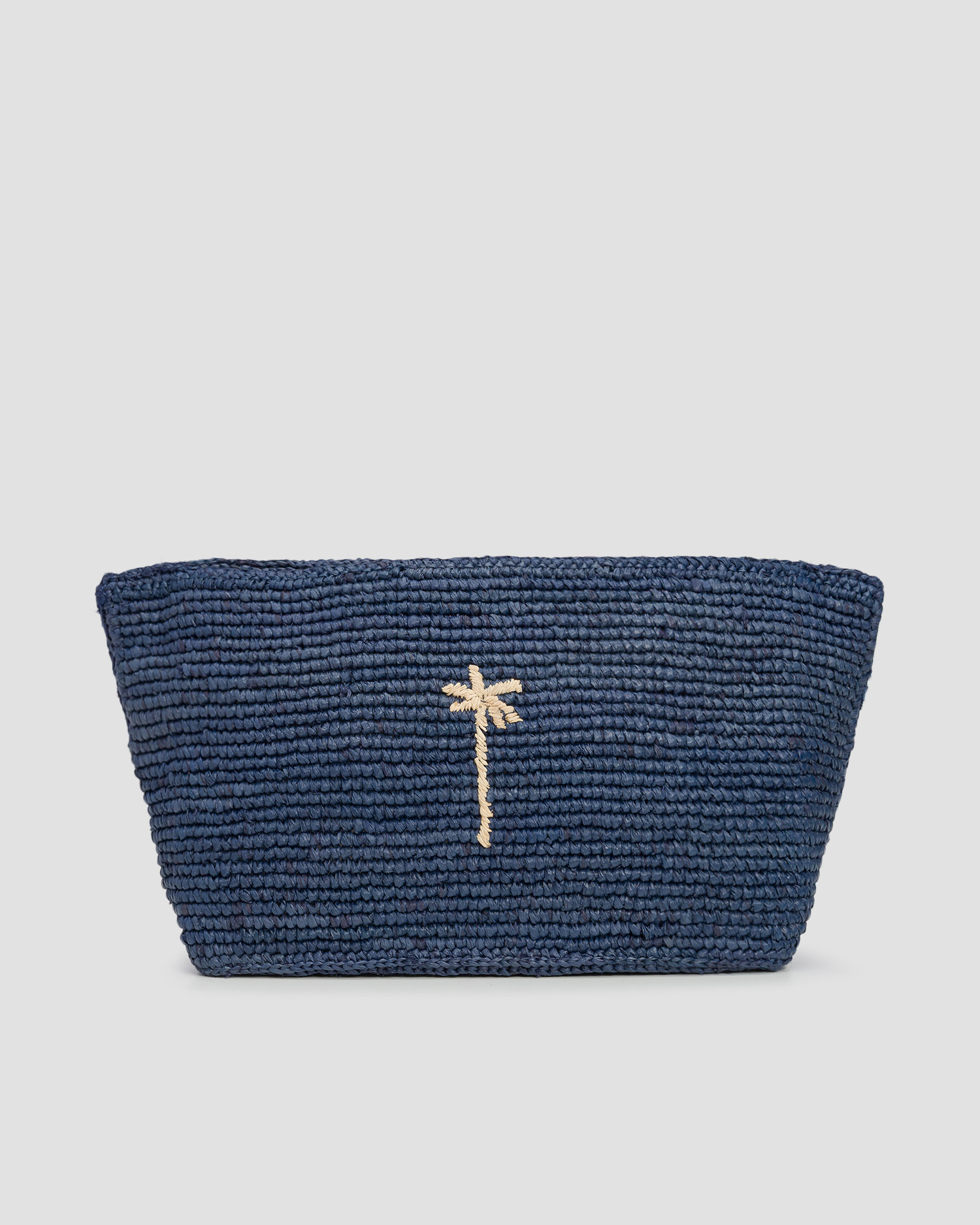 Ručne pletená taška Manebi Tender2tote Rafia tmavomodrá