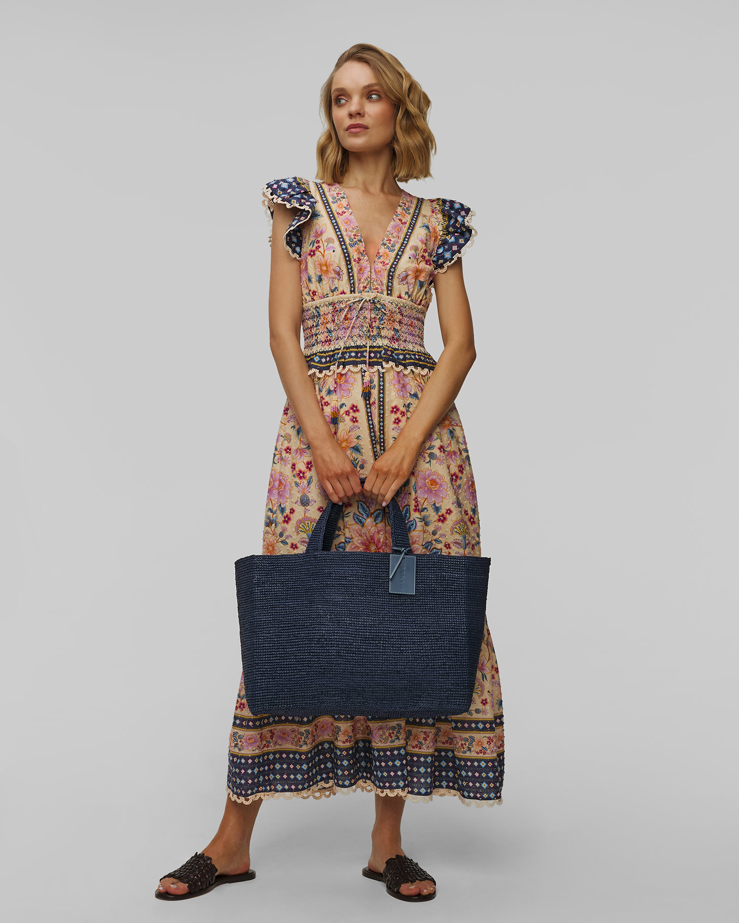 Košík Manebi New Sunset Bag Large tmavomodrý