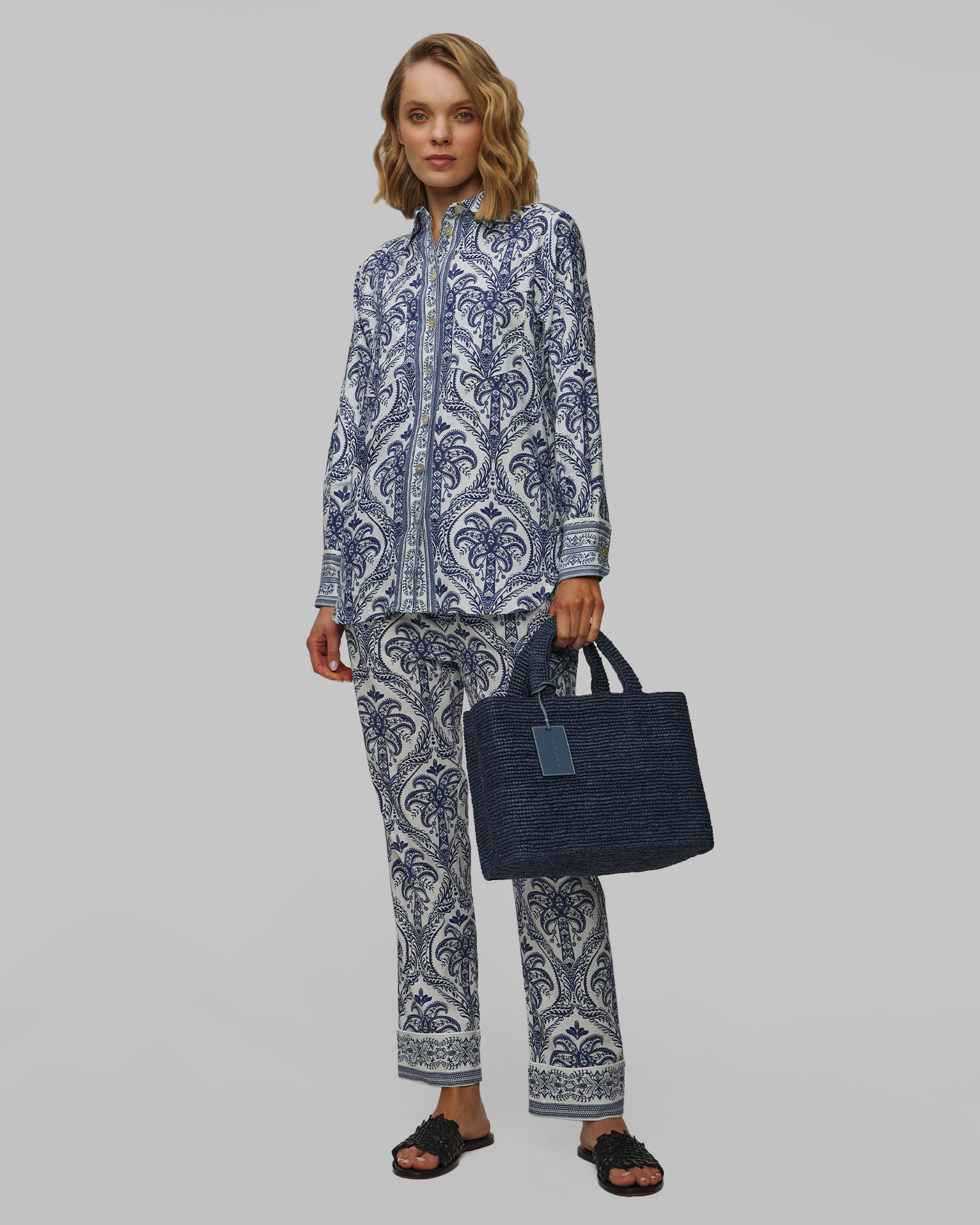 Košík Manebi New Sunset Bag Medium tmavomodrý