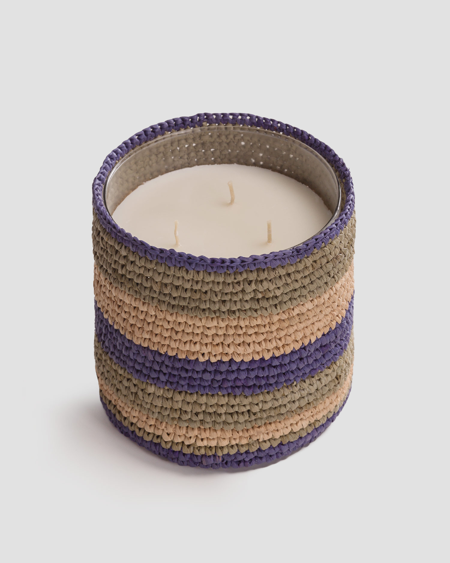 Bougie parfumée dans un panier Manebi Mediterranean