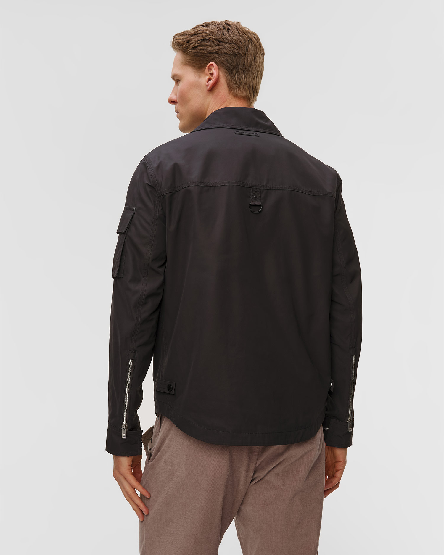 Men' black Moose Knuckles Charlesbourg Shirt Jacket