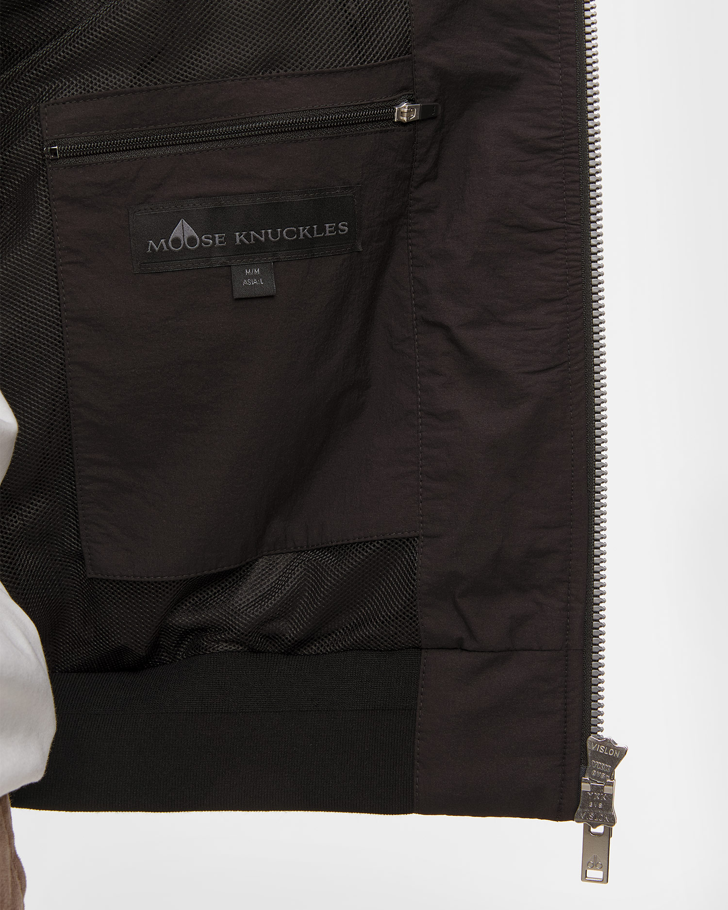 Men's black Moose Knuckles Courville Bomber Crinkle