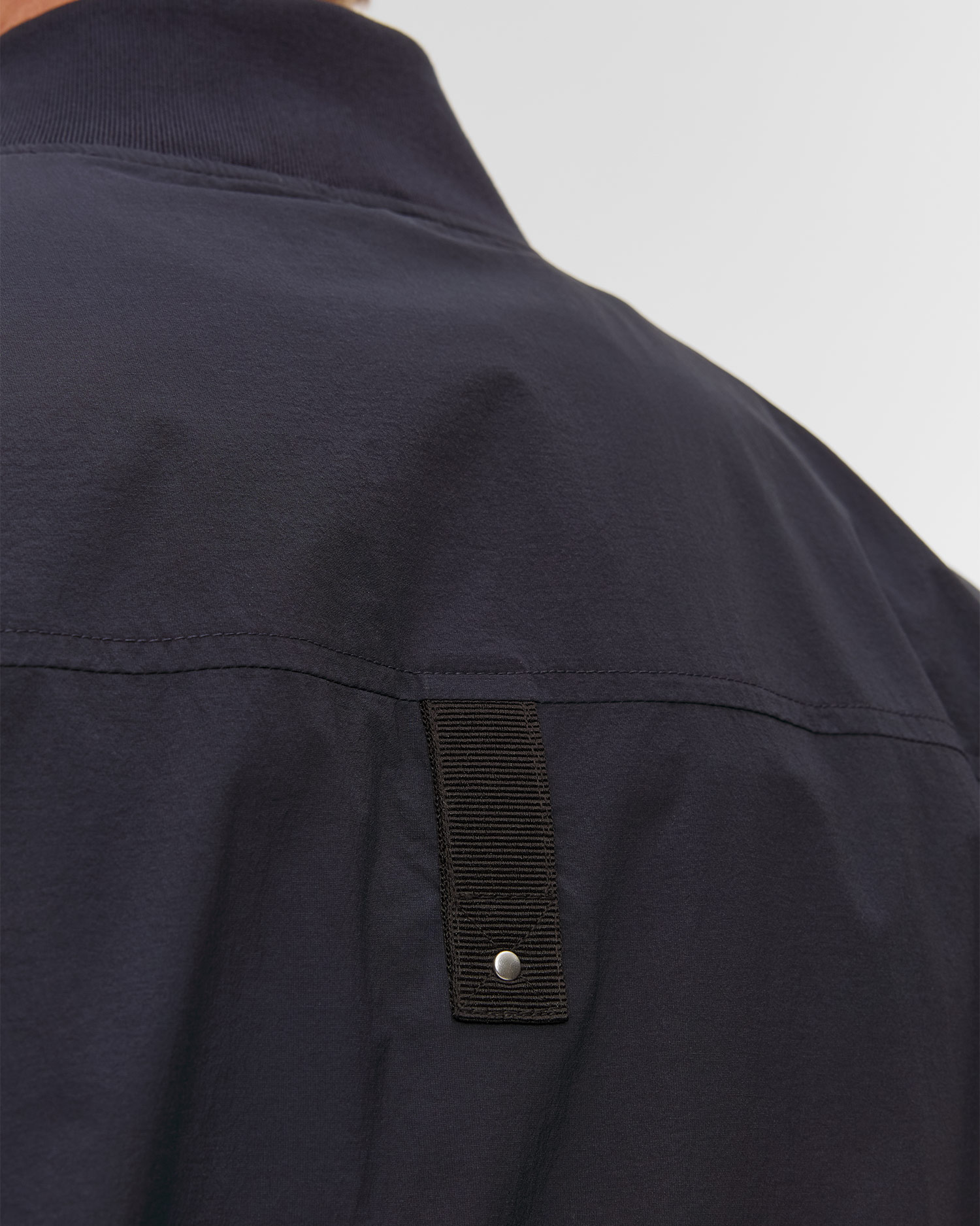 Men's navy blue Moose Knuckles Courville Bomber Crinkle