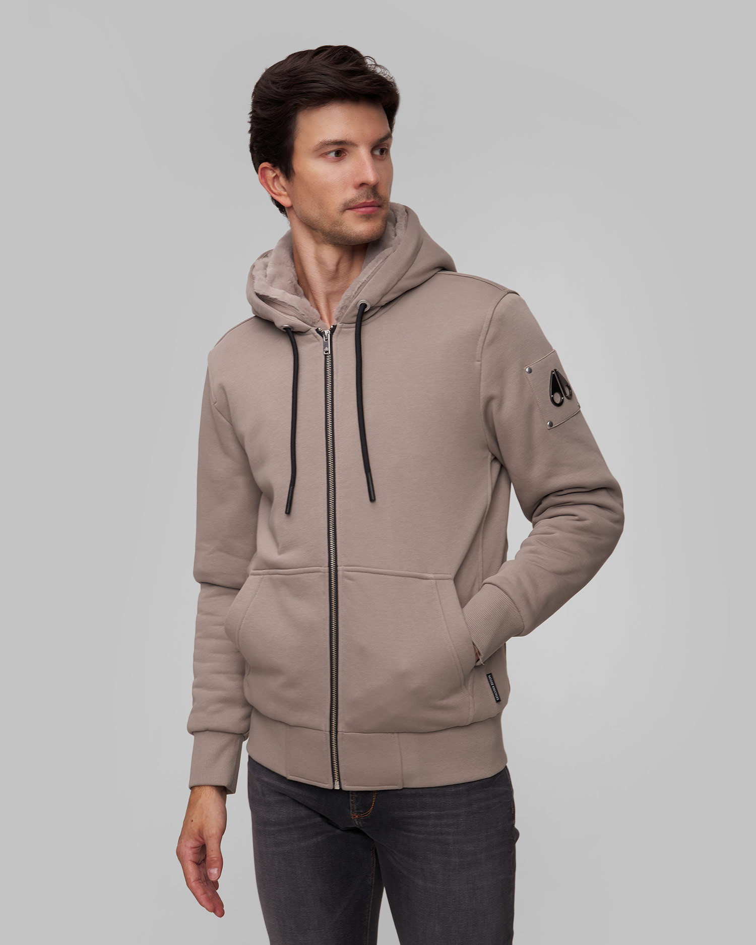 Moose Knuckles Classic Bunny Kapuzenpullover für Herren in Beige