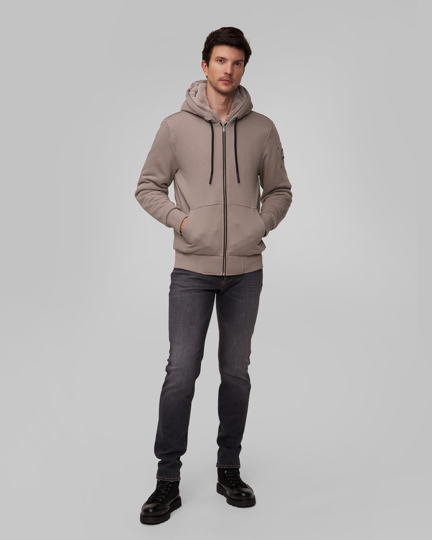 Moose Knuckles Classic Bunny Kapuzenpullover für Herren in Beige