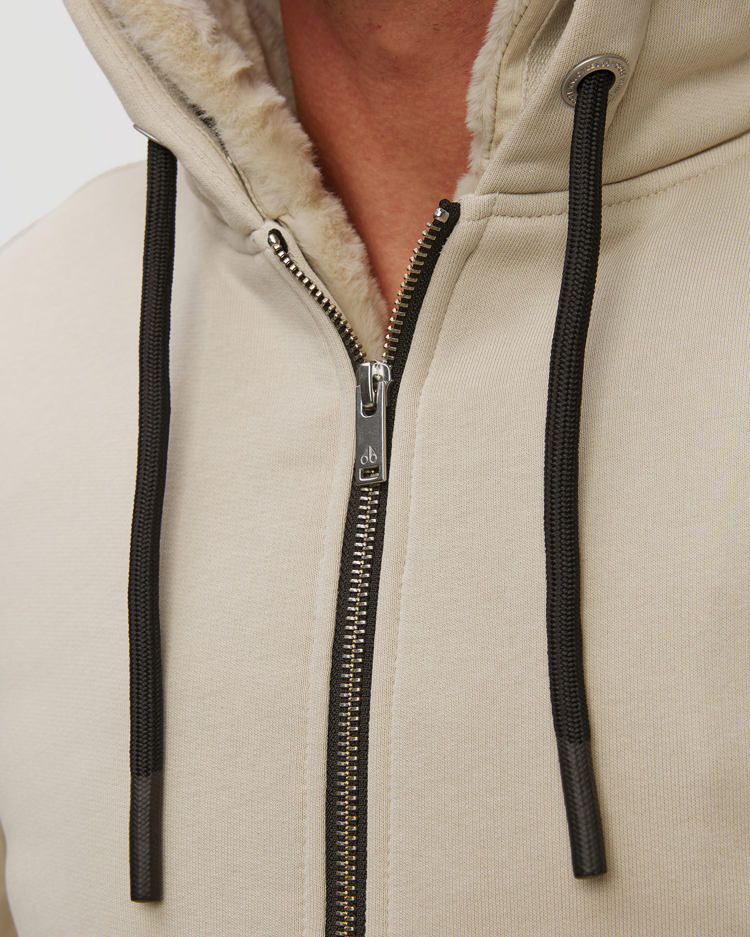 Beżowa bluza z kapturem męska Moose Knuckles Classic Bunny