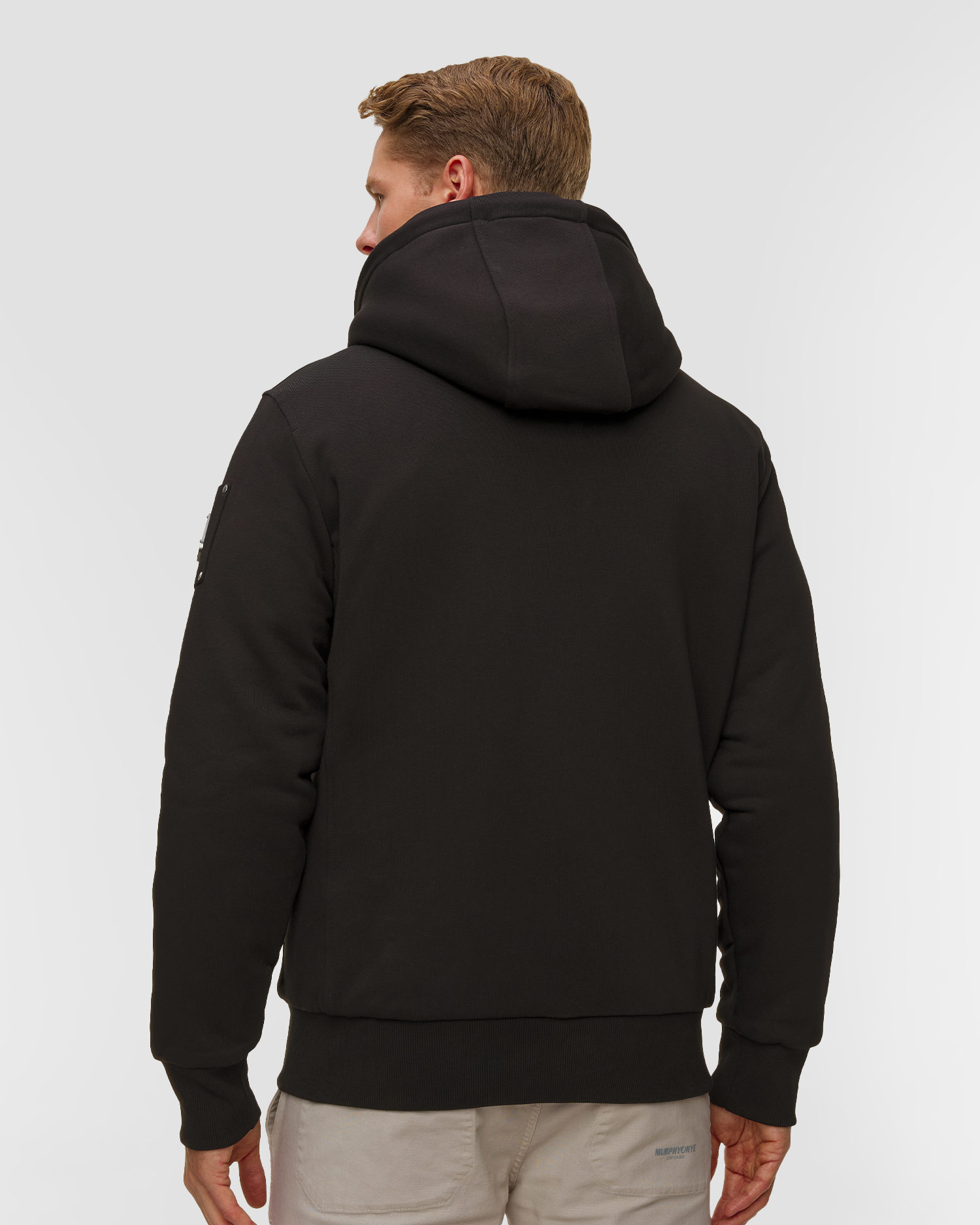 Sweat-shirt à capuche noir pour hommes Moose Knuckles Classic Bunny