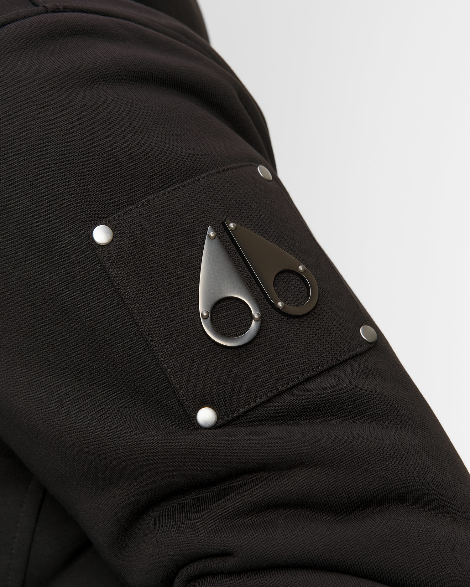 Sweat-shirt à capuche noir pour hommes Moose Knuckles Classic Bunny