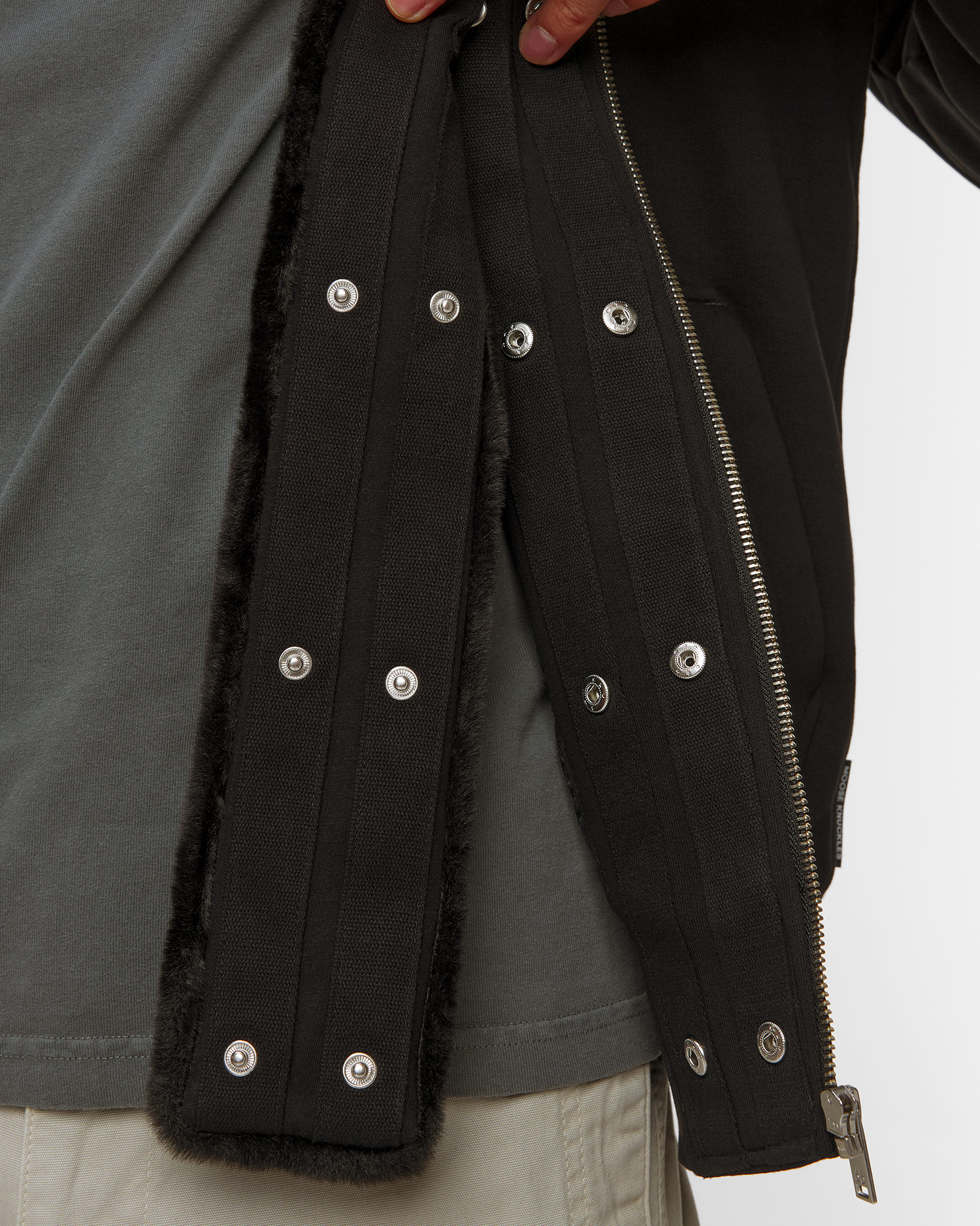 Sweat-shirt à capuche noir pour hommes Moose Knuckles Classic Bunny