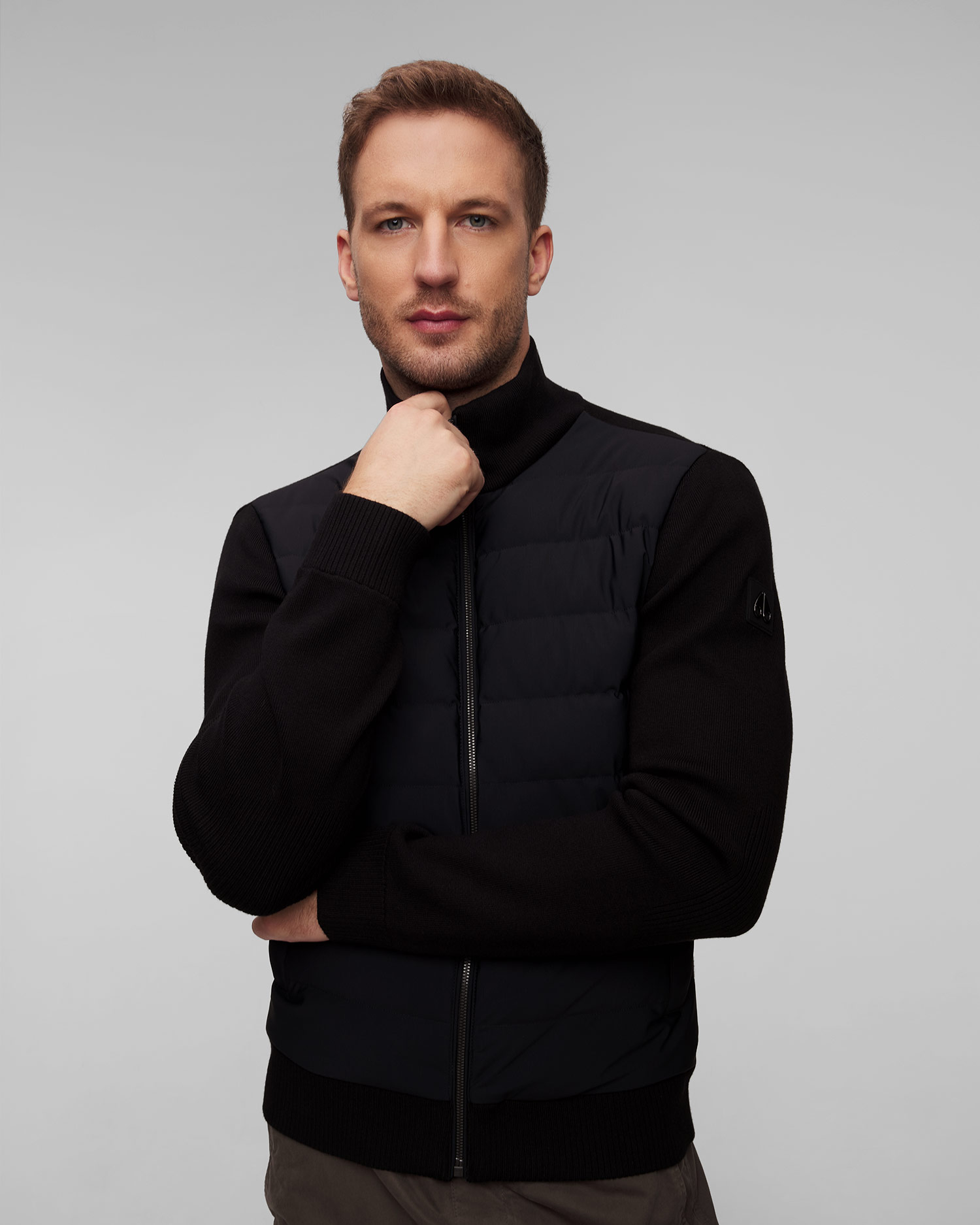 Czarna kurtka hybrydowa męska Moose Knuckles Kamet Hybrid Jacket