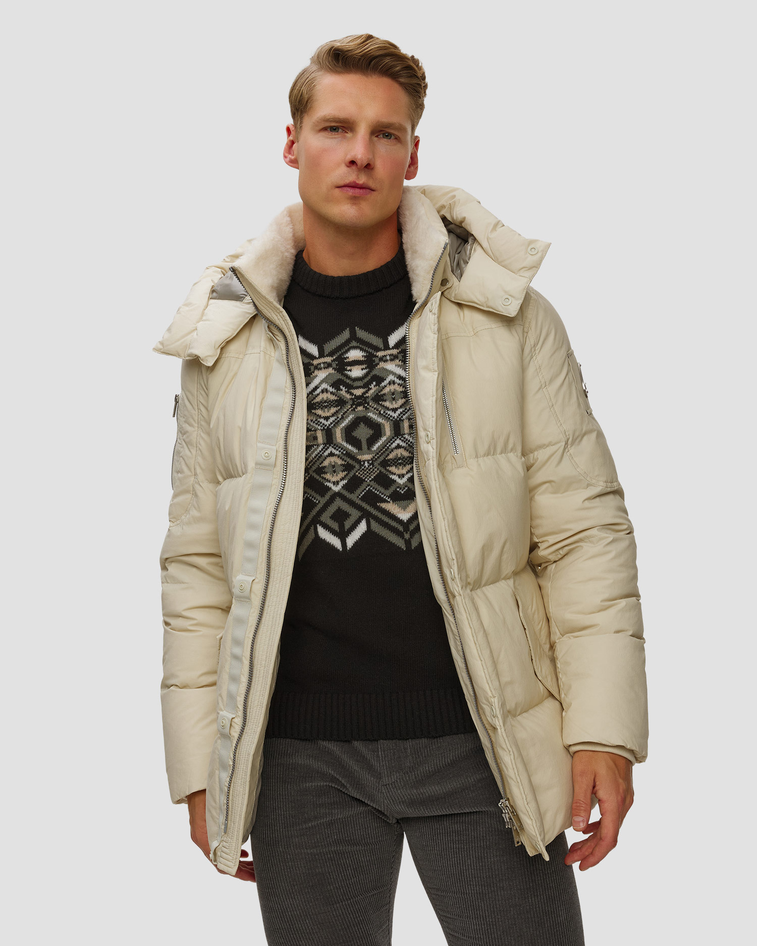 Kurtka puchowa męska Moose Knuckles Everest 3Q Puffer, Kolor/Wzór: Beżowy