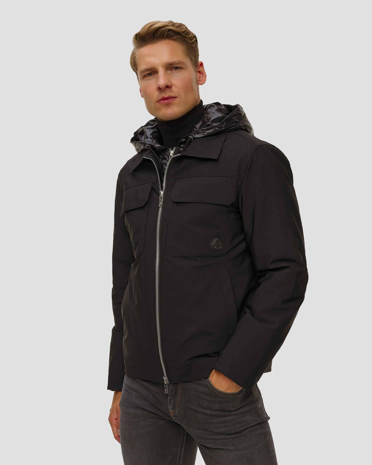 Piumino nero da uomo Moose Knuckles Revelstoke Jacket