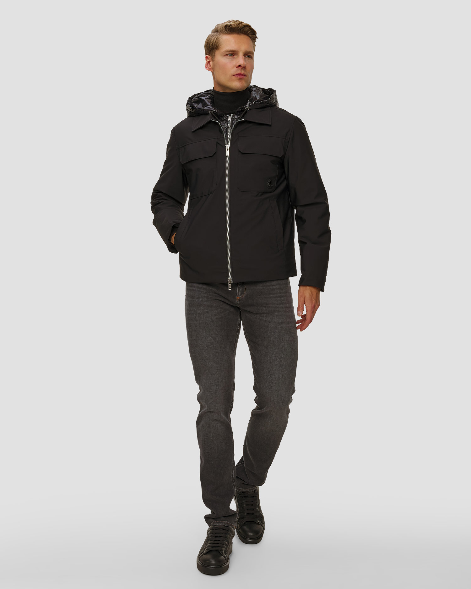 Piumino nero da uomo Moose Knuckles Revelstoke Jacket