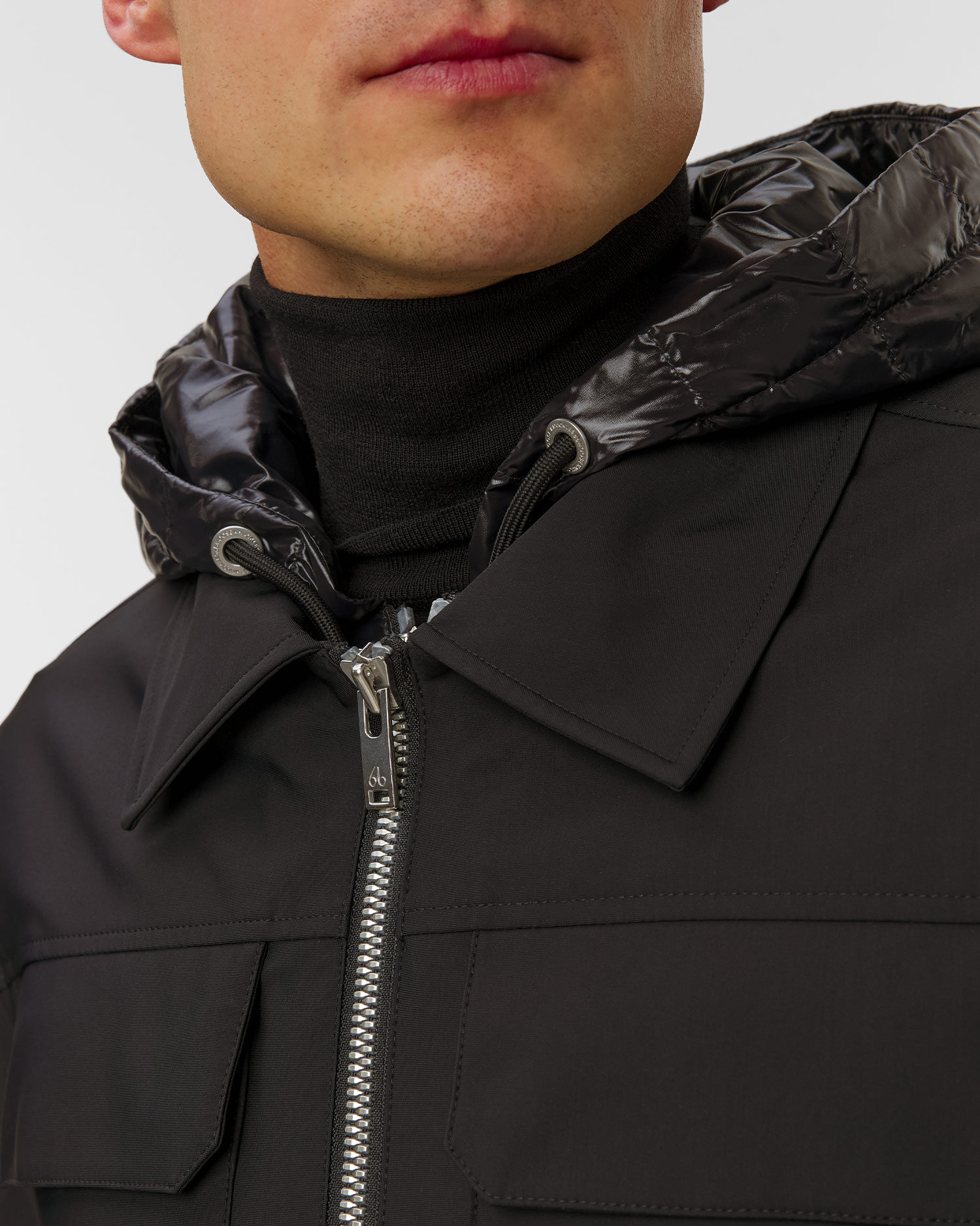 Piumino nero da uomo Moose Knuckles Revelstoke Jacket