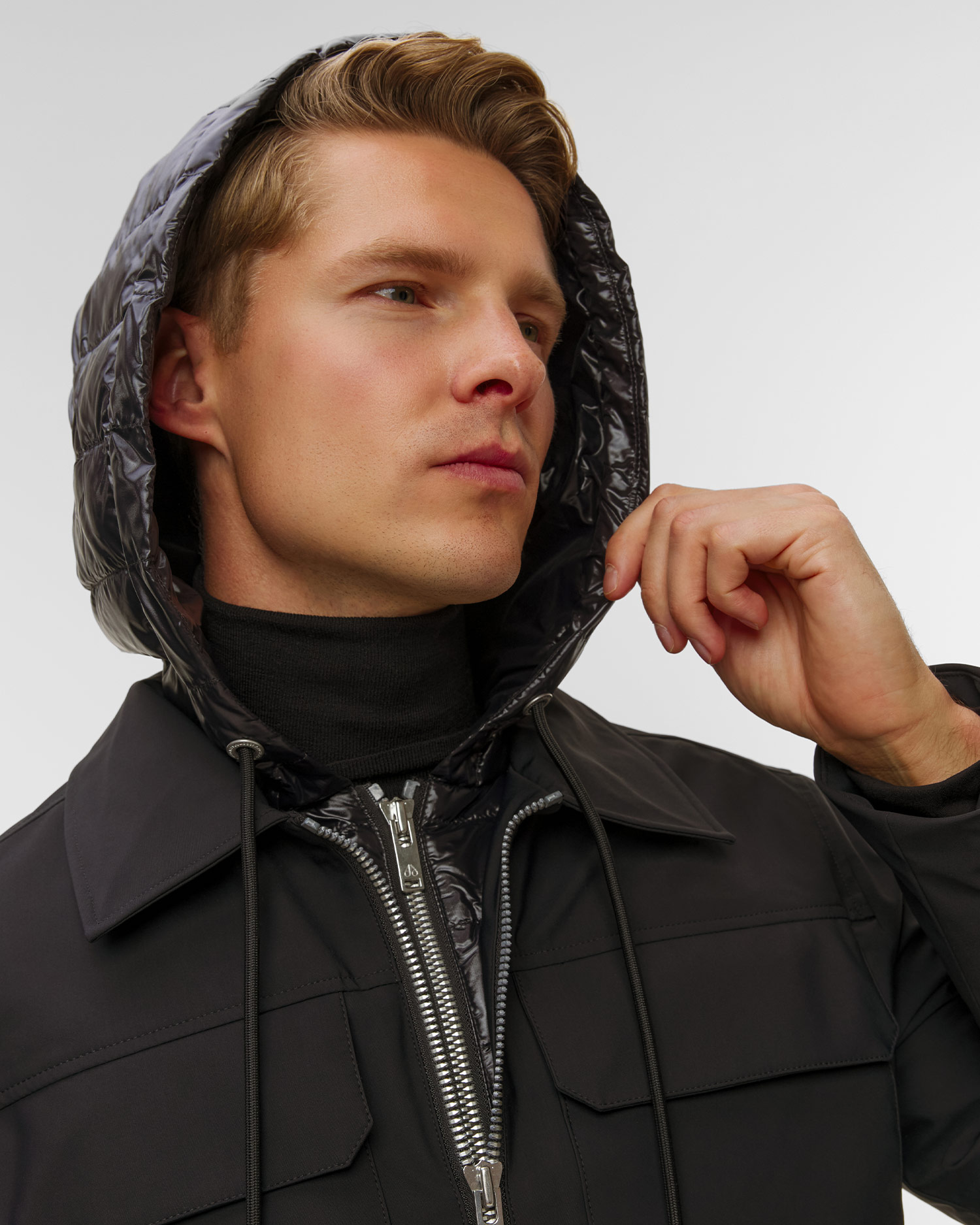 Piumino nero da uomo Moose Knuckles Revelstoke Jacket