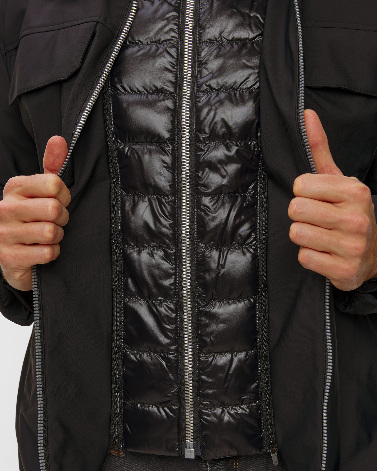Piumino nero da uomo Moose Knuckles Revelstoke Jacket