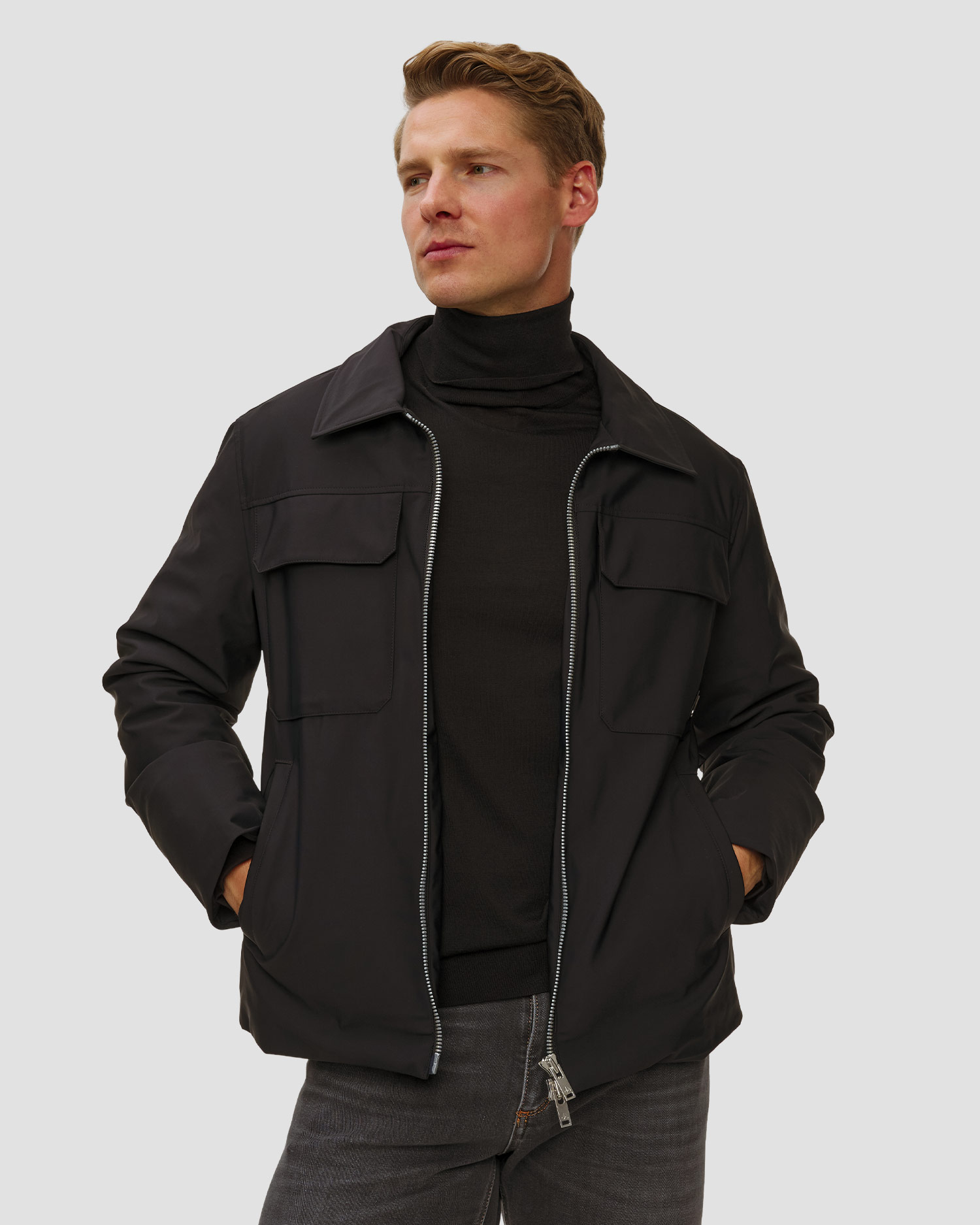 Piumino nero da uomo Moose Knuckles Revelstoke Jacket