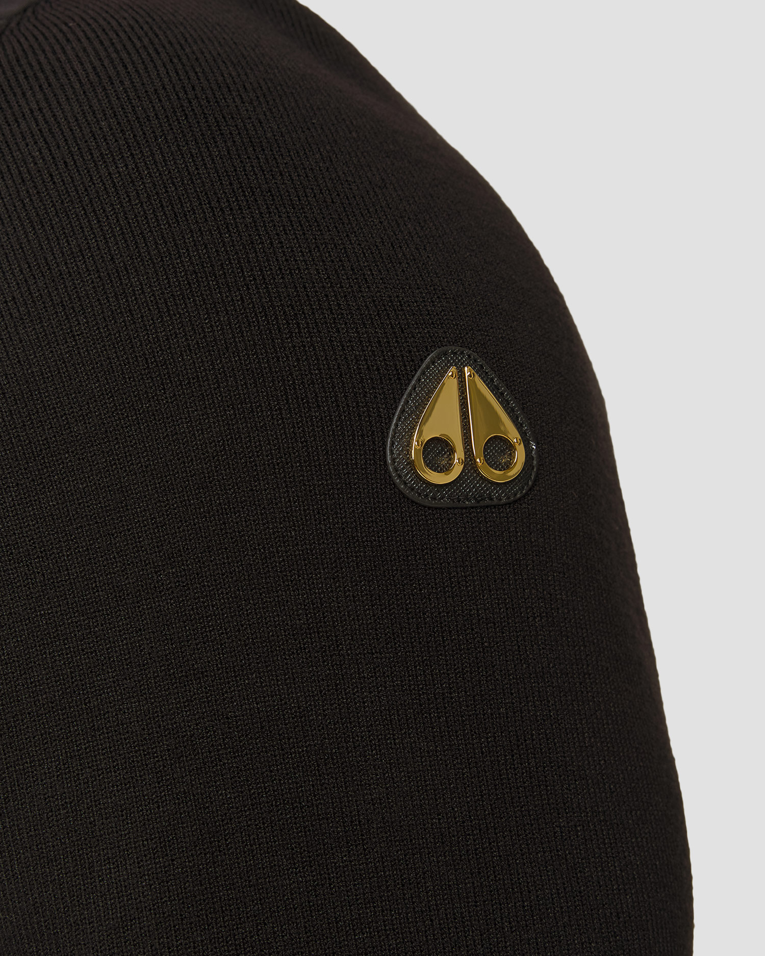 Giacca nera ibrida da uomo Moose Knuckles Kamet Hybrid Jacket Gold