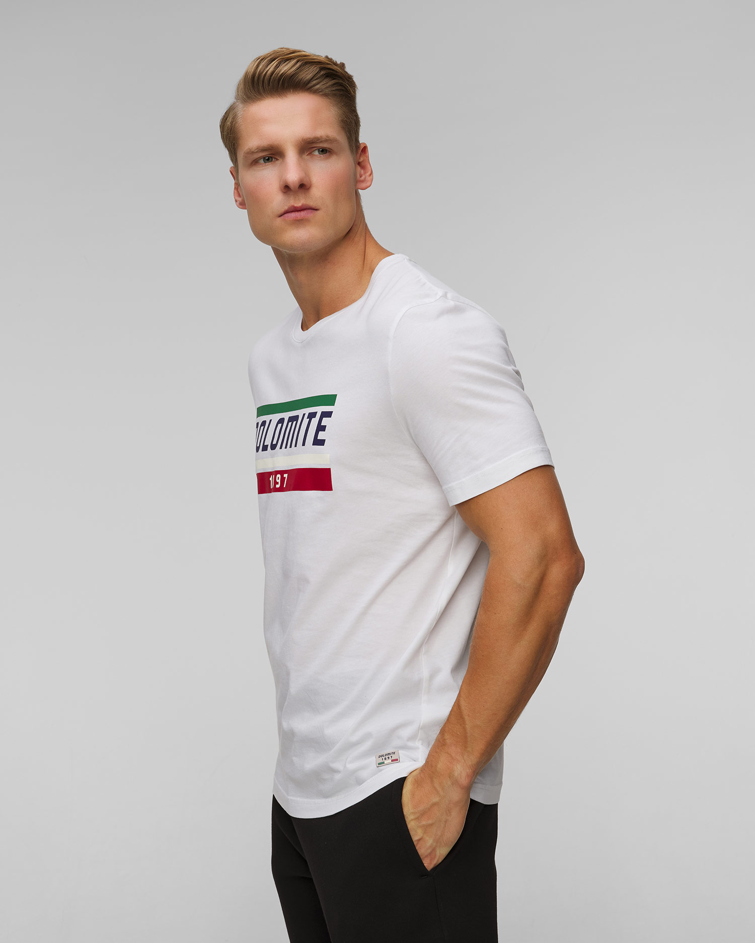 Pánske tričko Dolomite Gardena biele