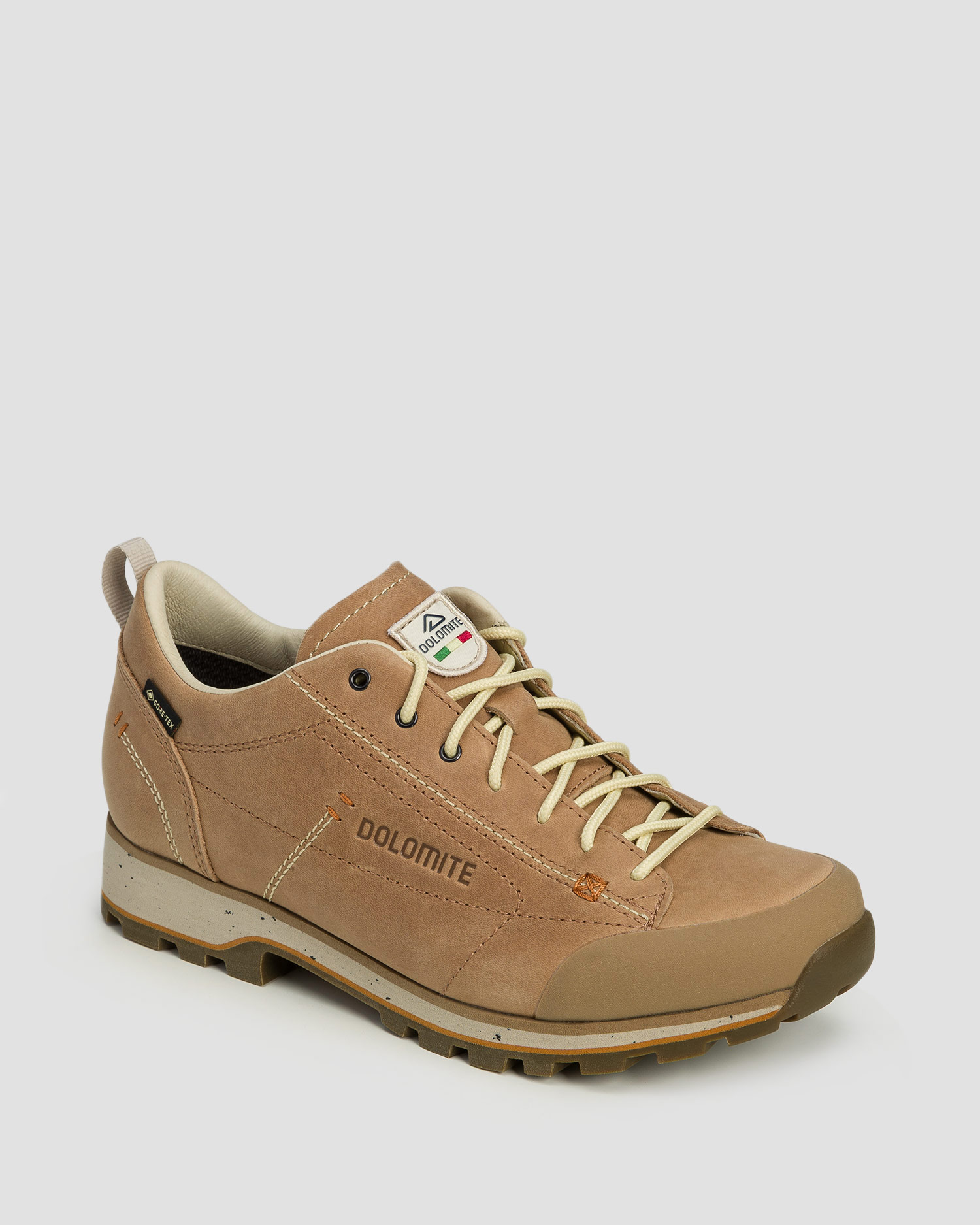 Chaussures de trekking basses en cuir beiges pour femmes Dolomite 54 Low FG Evo GTX