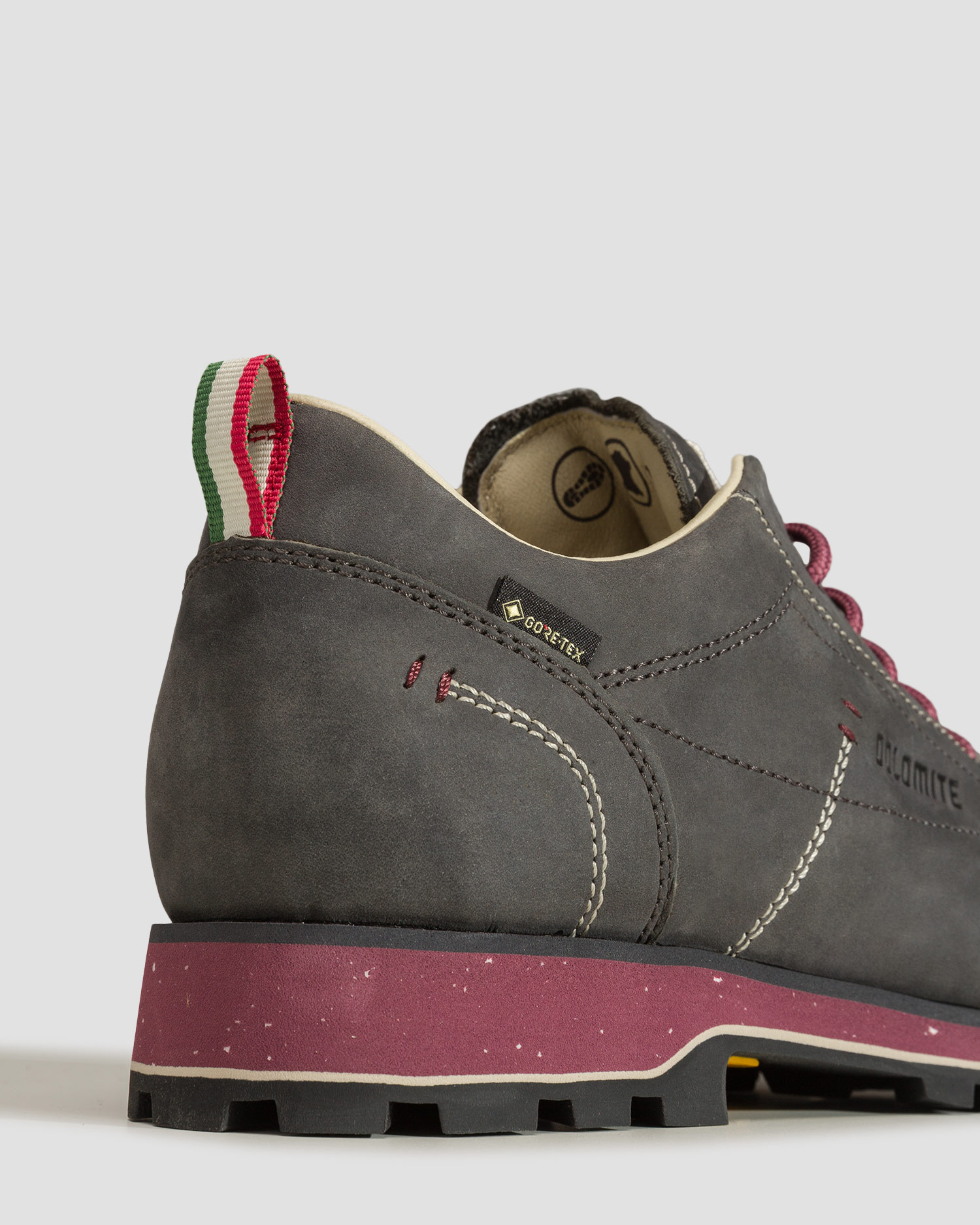 Women's low grey leather trekking boots Dolomite 54 Low Fg Evo GTX