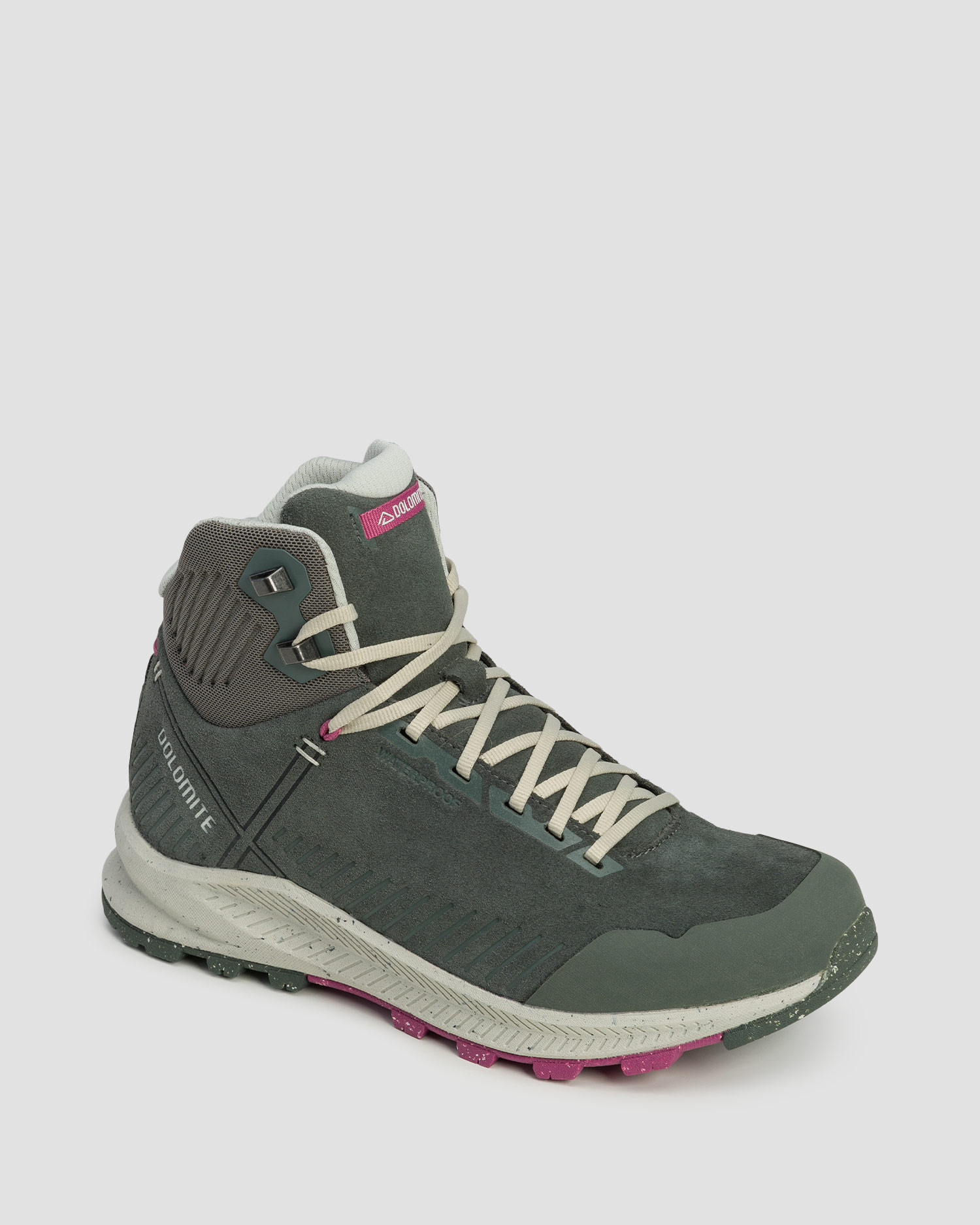 Cizme medii pentru femei Dolomite Carezza Leather Mid WP verzi