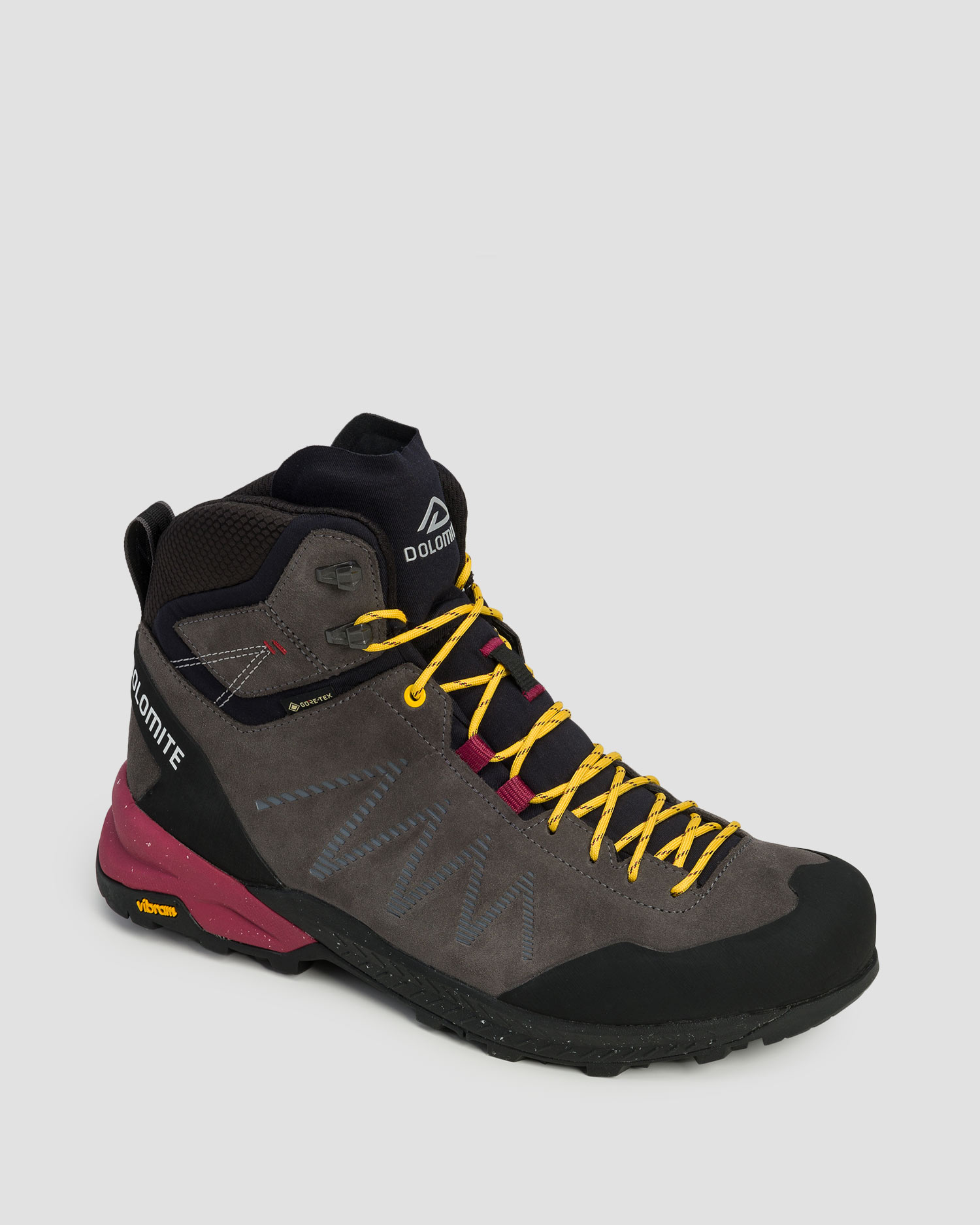 Chaussures de trekking hautes grises pour hommes Dolomite Crodarossa Leather High GTX 