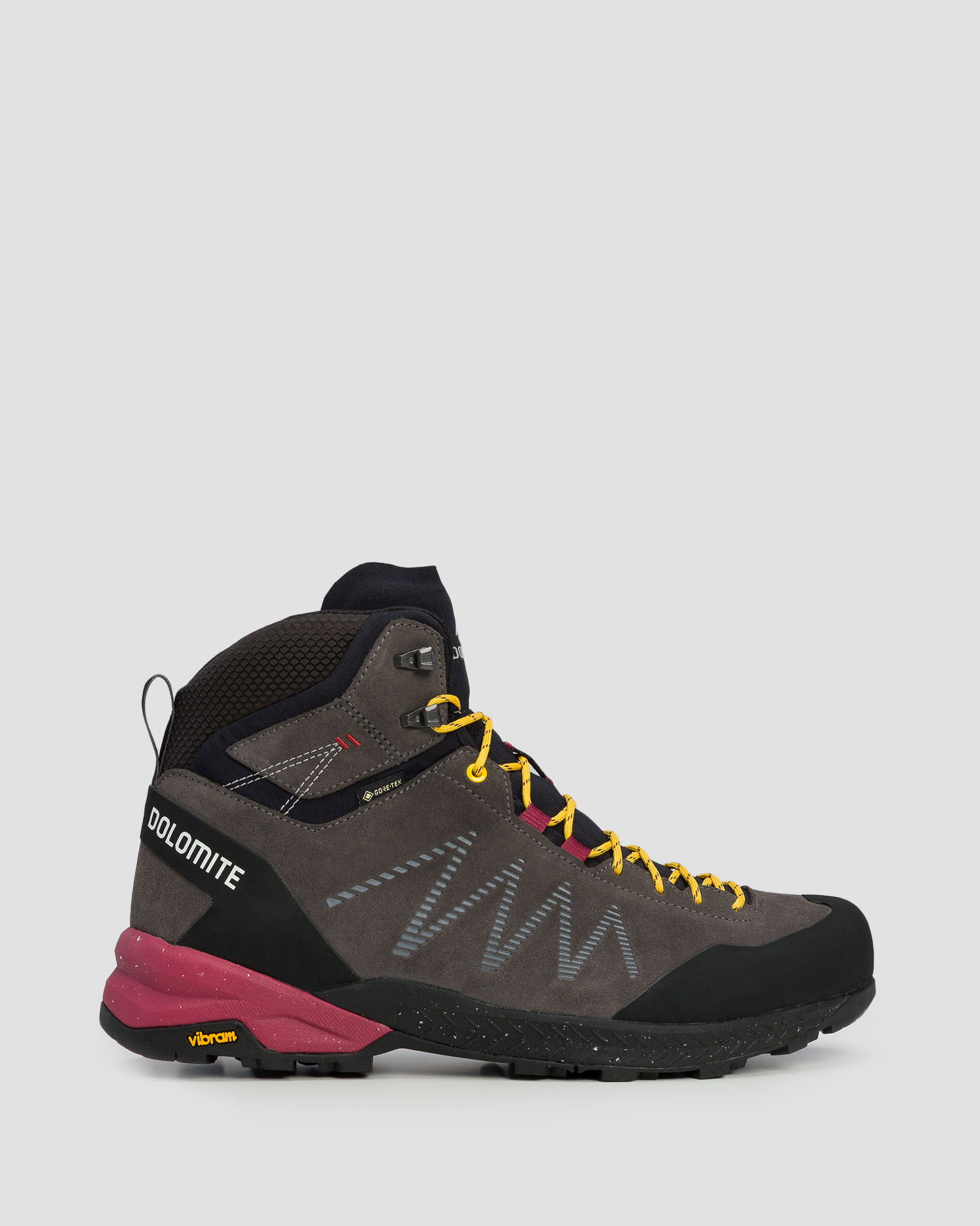 Chaussures de trekking hautes grises pour hommes Dolomite Crodarossa Leather High GTX 