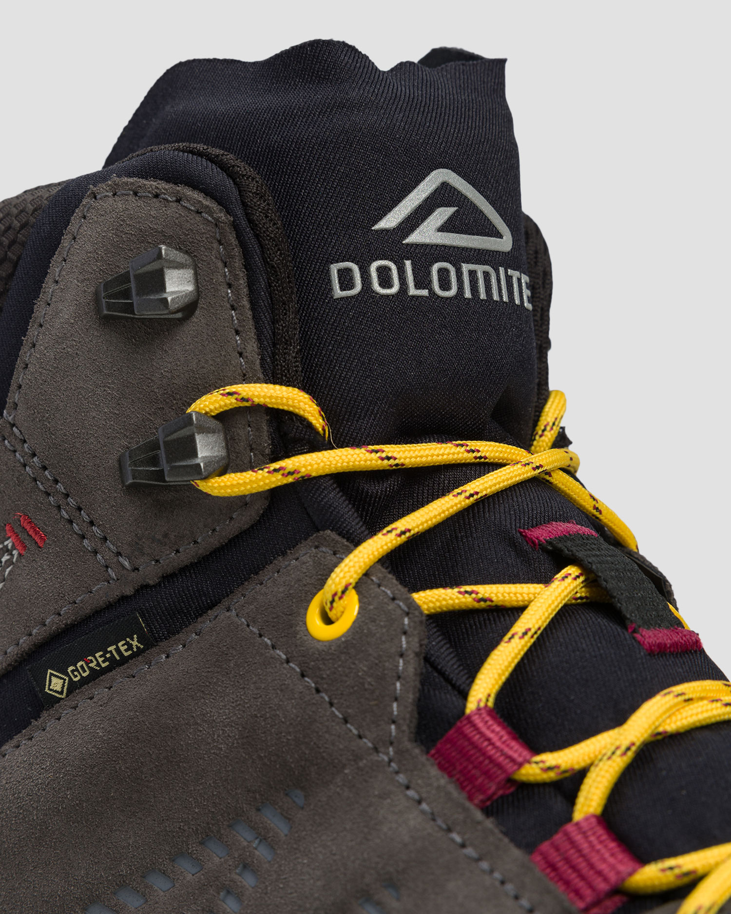 Chaussures de trekking hautes grises pour hommes Dolomite Crodarossa Leather High GTX 