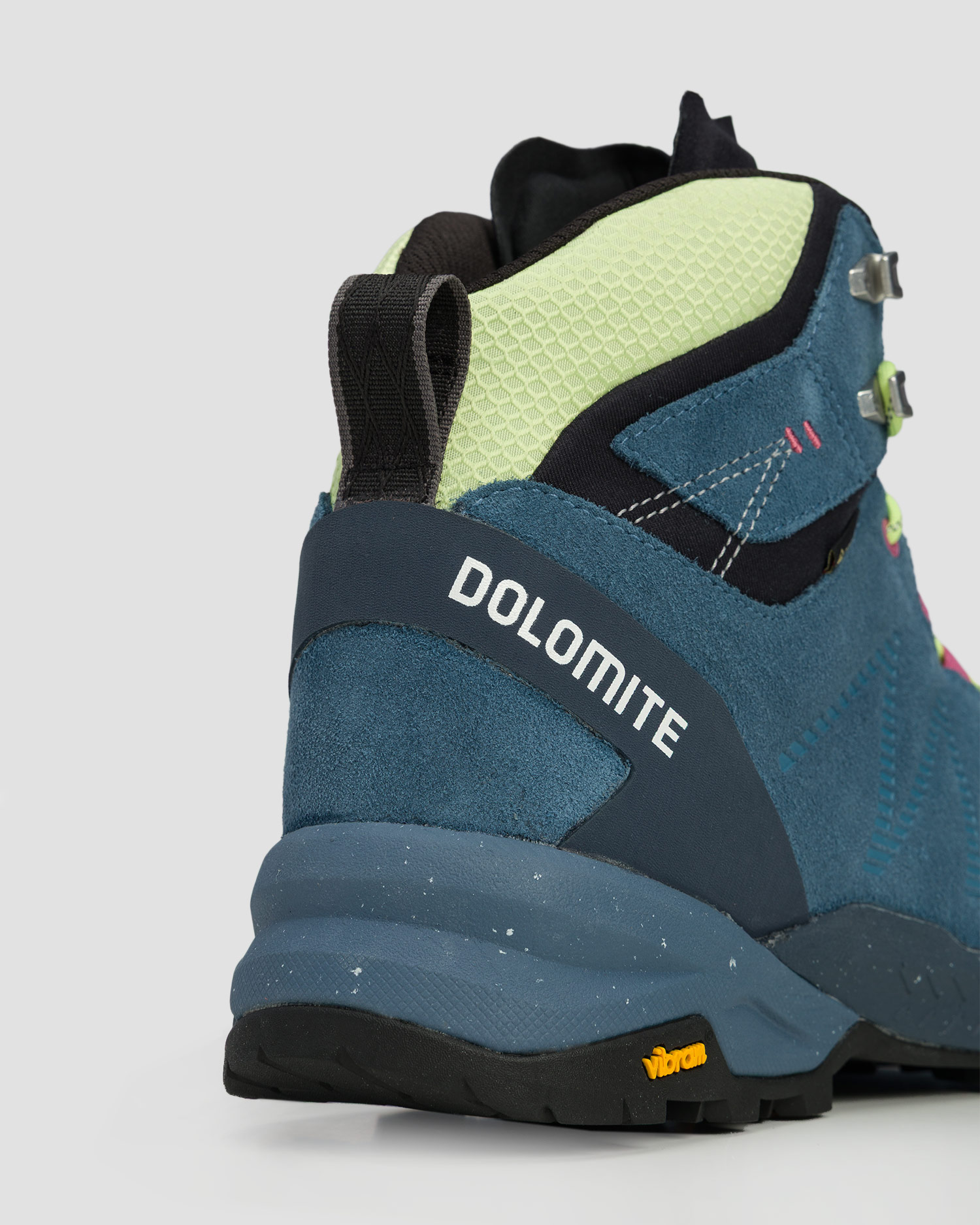 Dámske vysoké kožené turistické topánky Dolomite Crodarossa High Gtx modro-tmavomodré