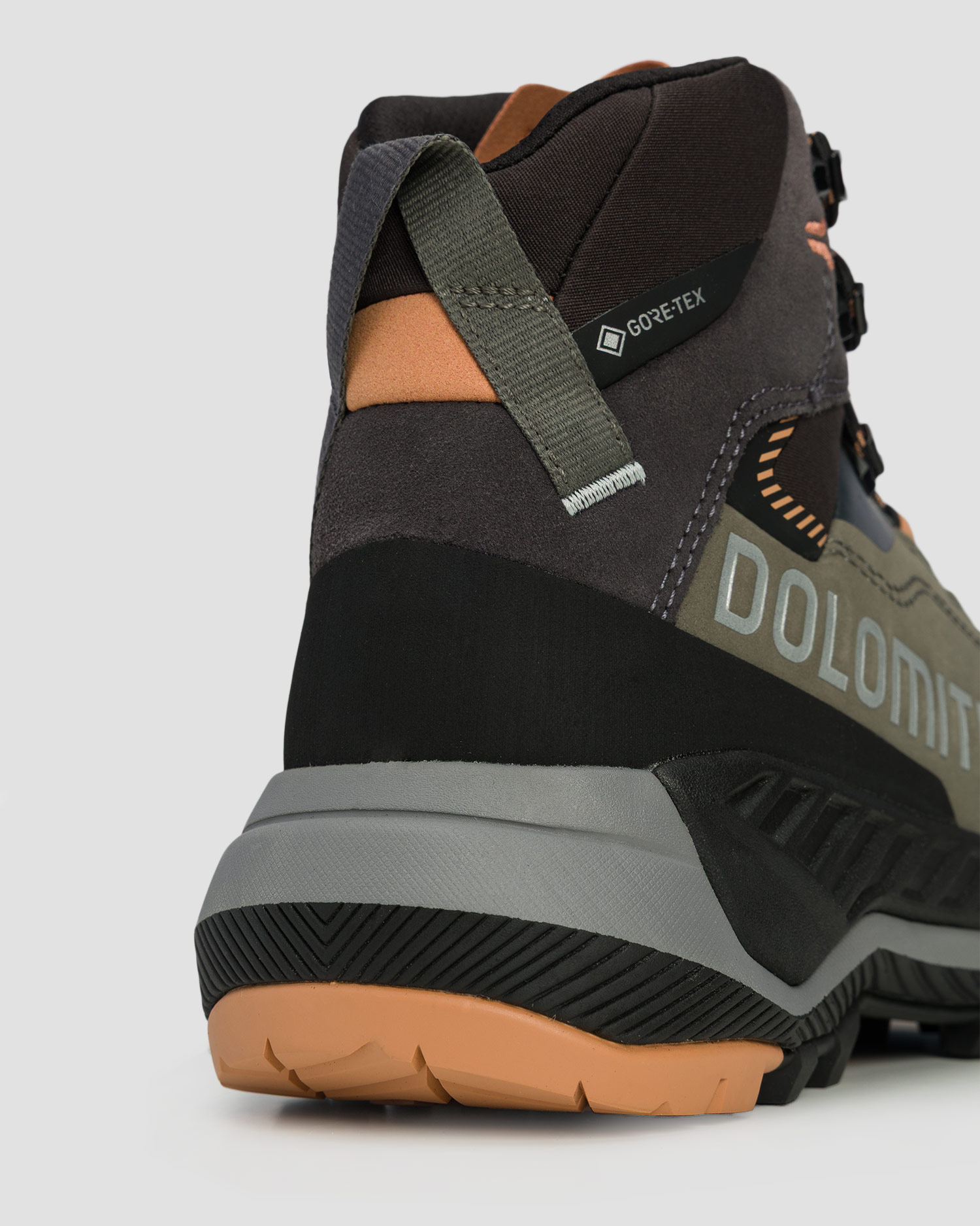 Women's high leather hiking boots Dolomite Vernale Leather High GTX green-grey