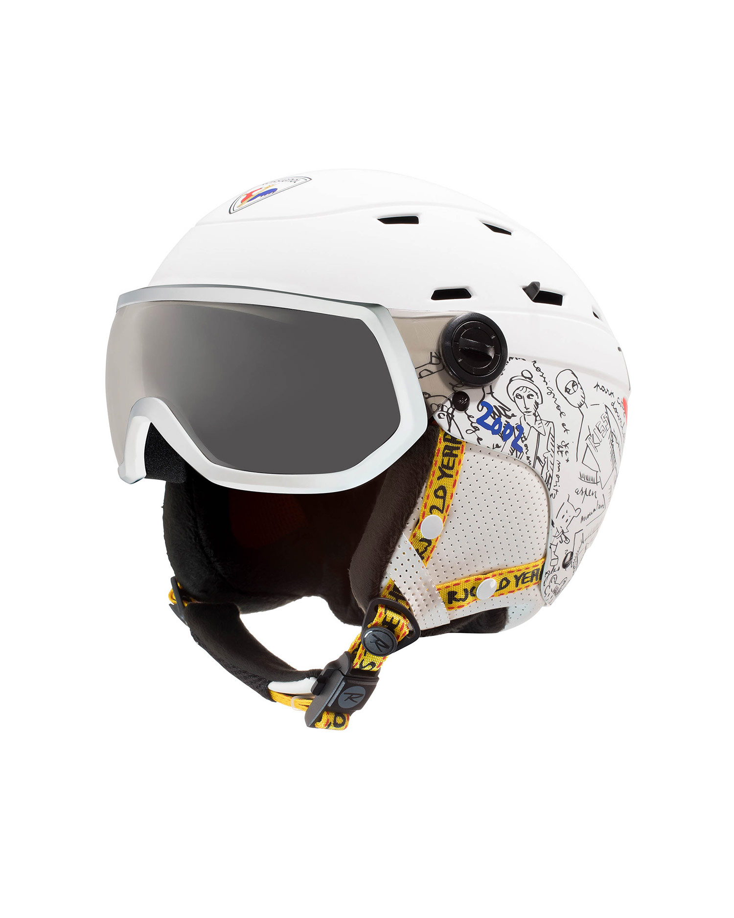 Casque de ski ROSSIGNOL ALLSPEED VISOR IMP PHOTOC JCC ski helmet  rkkh400-white | S'portofino