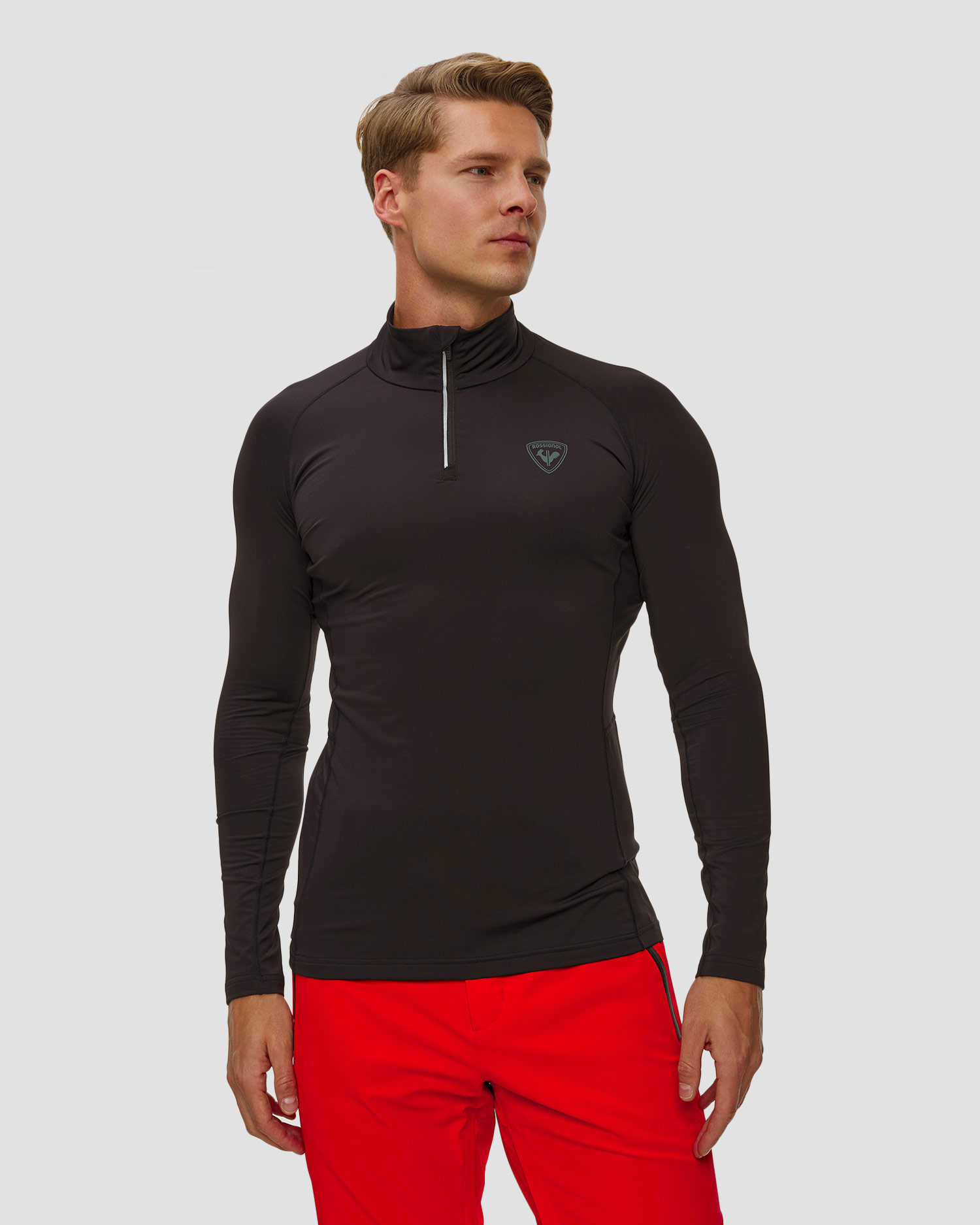 Col roulé de ski pour avec zip Rossignol Classique 1/2, Couleur: Czarny