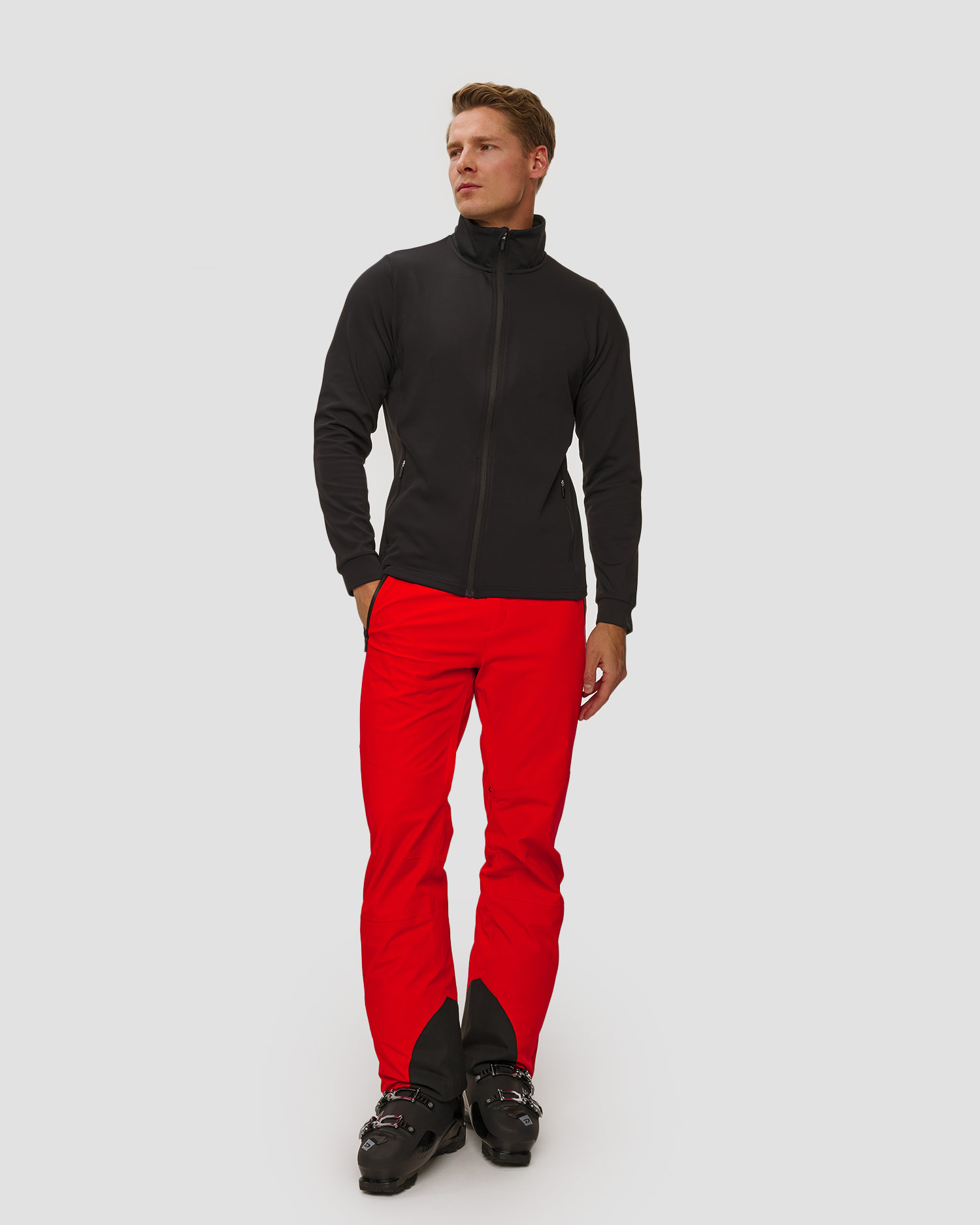 Bluza męska Rossignol Mid Layer Stretch Full Zip Thin Jkt czarna