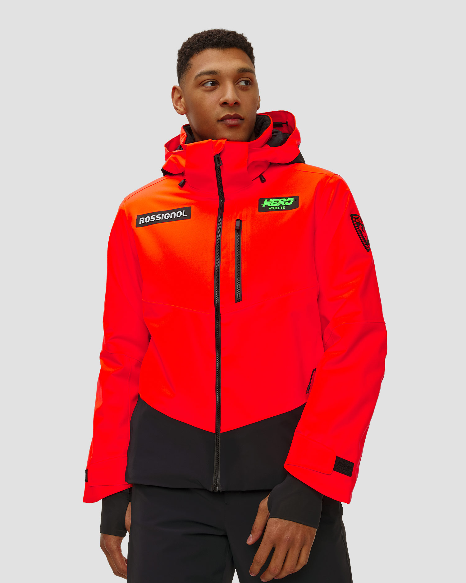 Giacca da uomo Rossignol Hero Blackside Insulated Jkt rosso-nera, Colore/Disegno: Czerwony,Czarny