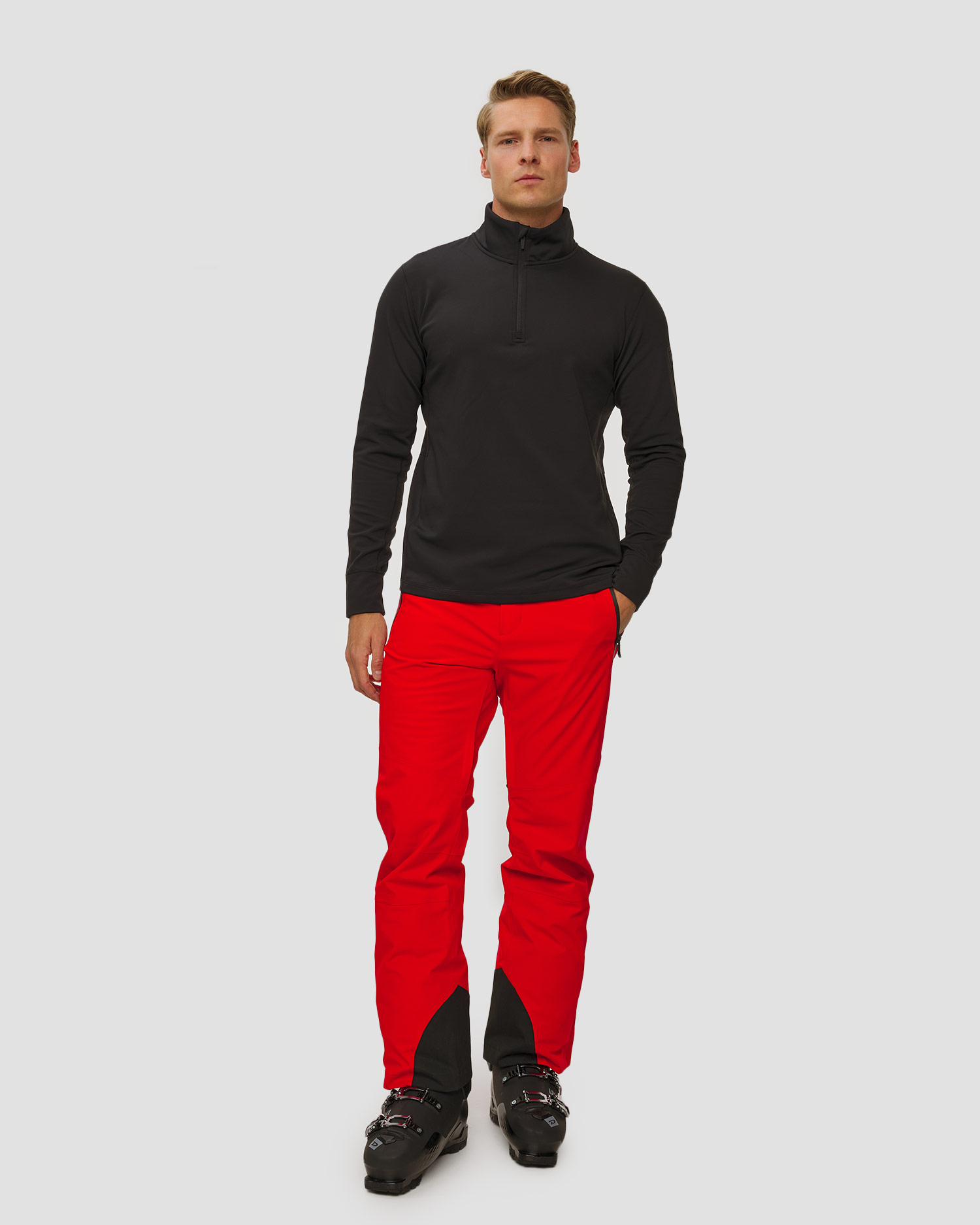 Bluza męska Rossignol Mid Layer Stretch Half Zip czarna