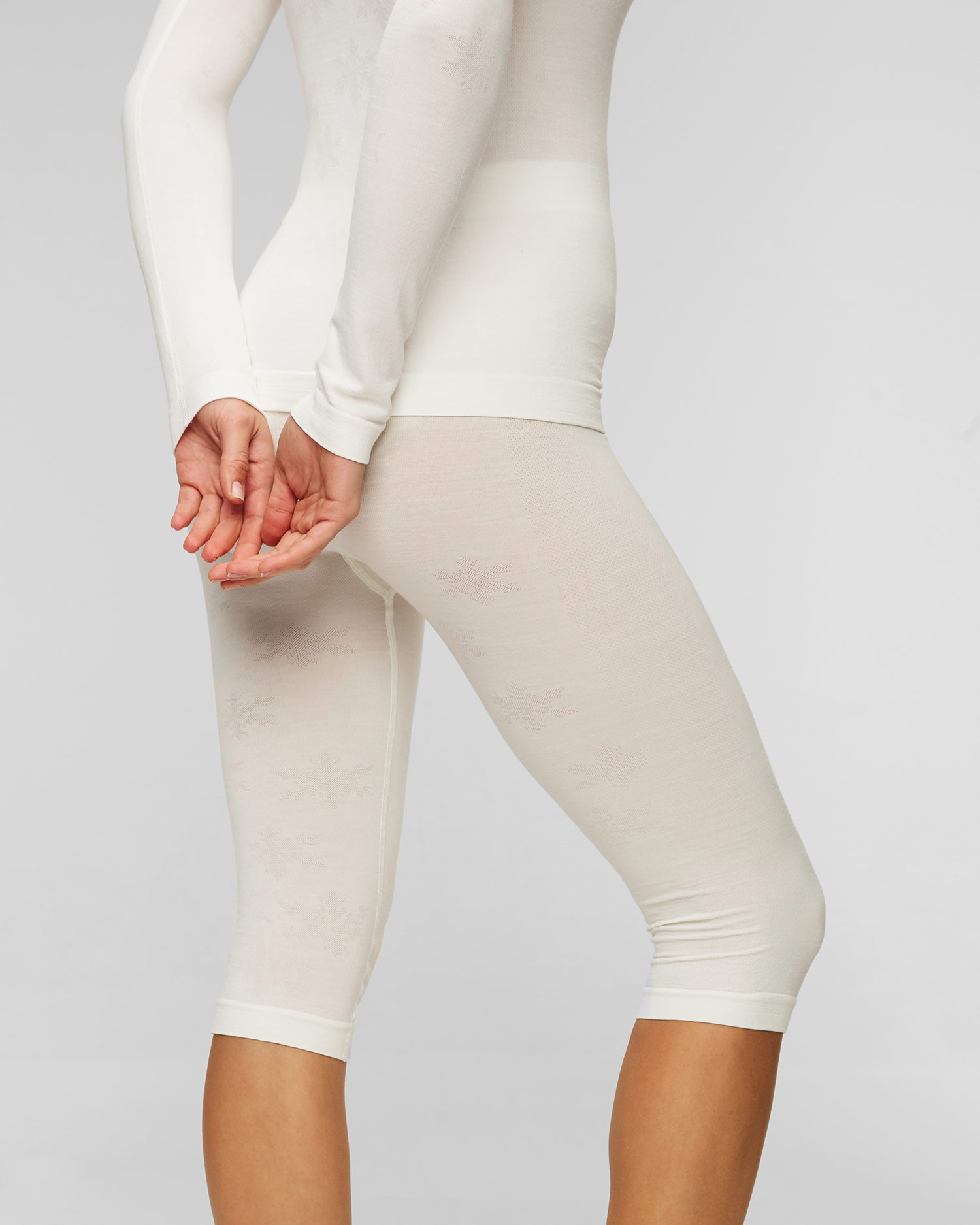 Dámske termoaktívne legíny Falke 3/4 Wool-Tech