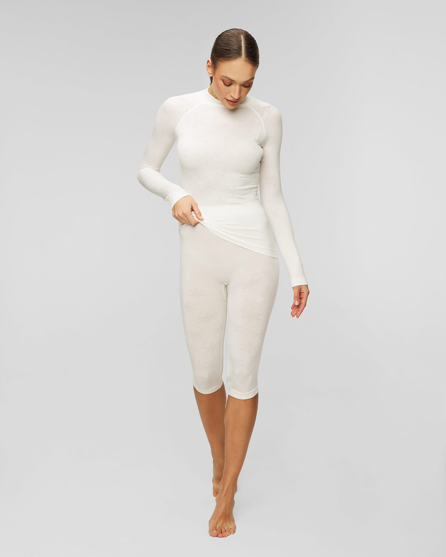 Dámske termoaktívne legíny Falke 3/4 Wool-Tech