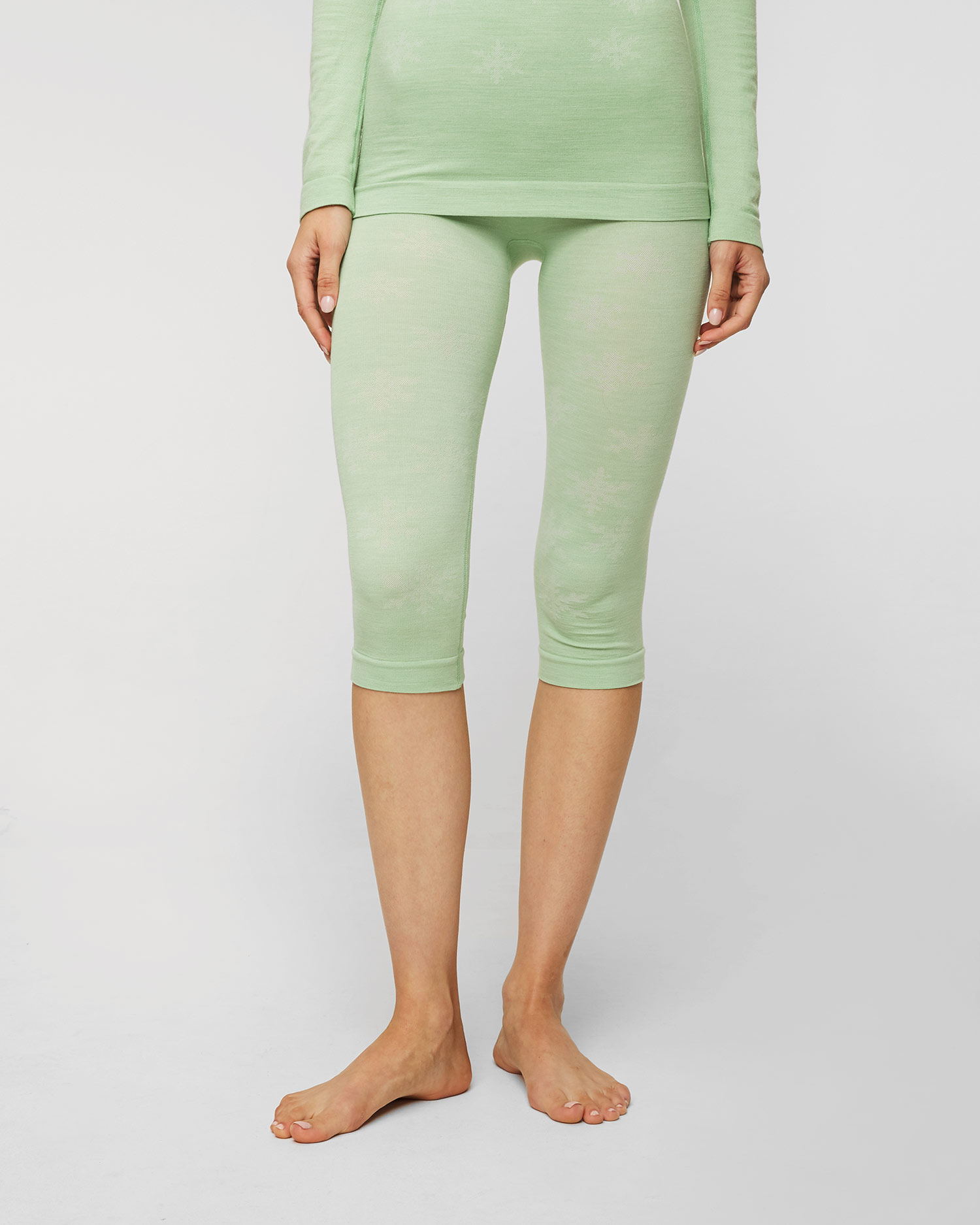 Leginsy termoaktywne damskie Falke 3/4 Wool-Tech