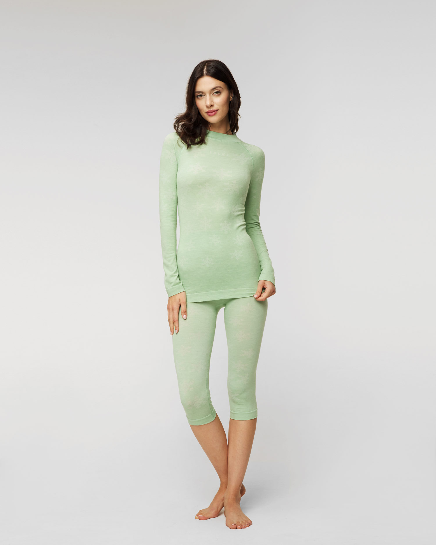 Leginsy termoaktywne damskie Falke 3/4 Wool-Tech