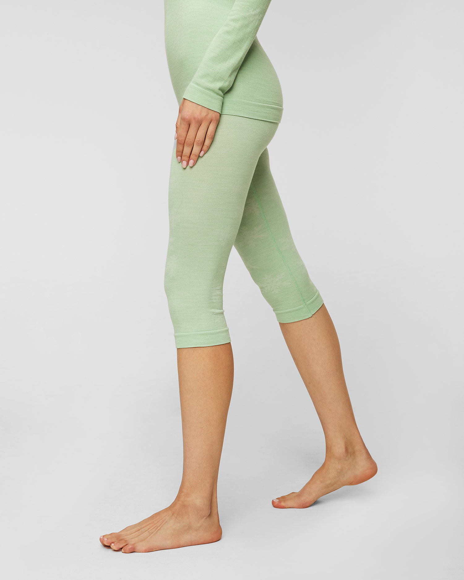 Leginsy termoaktywne damskie Falke 3/4 Wool-Tech
