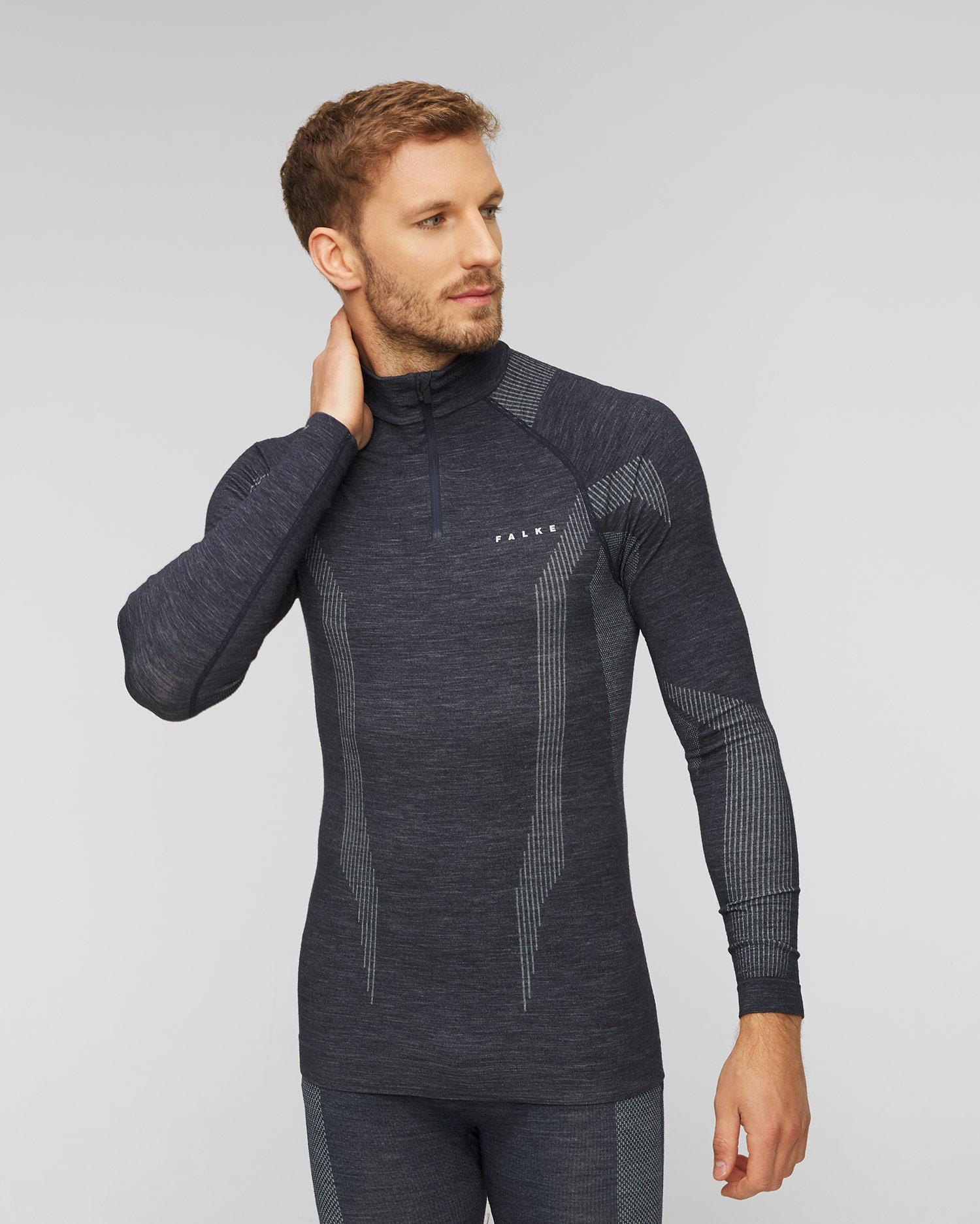 Longsleeve męski Falke Wool-Tech Zip